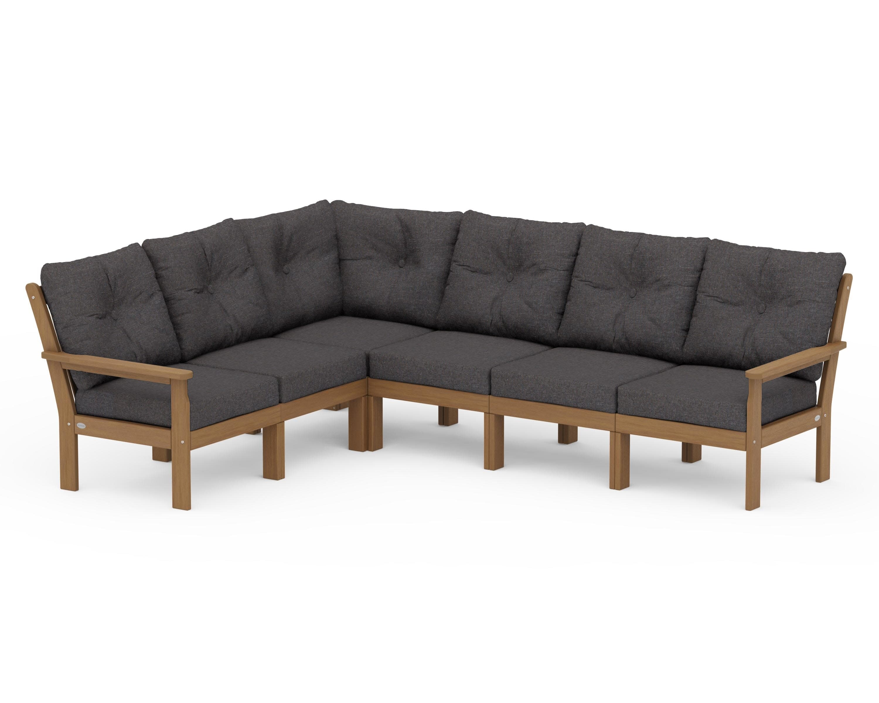 Vineyard 6-Piece Sectional in Natural / Ash Charcoal