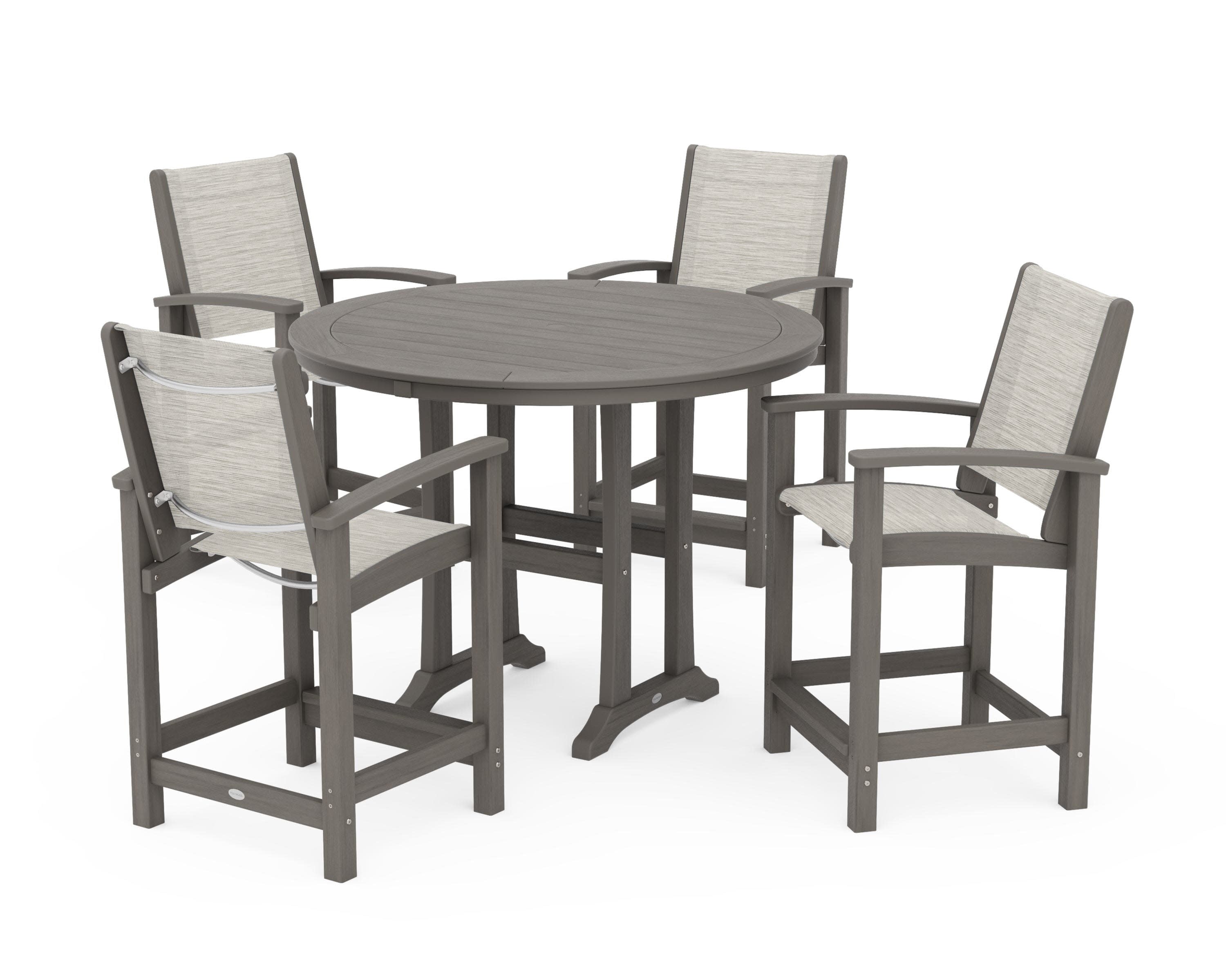 Coastal 5-Piece Counter Set in Driftwood / Birch Sling