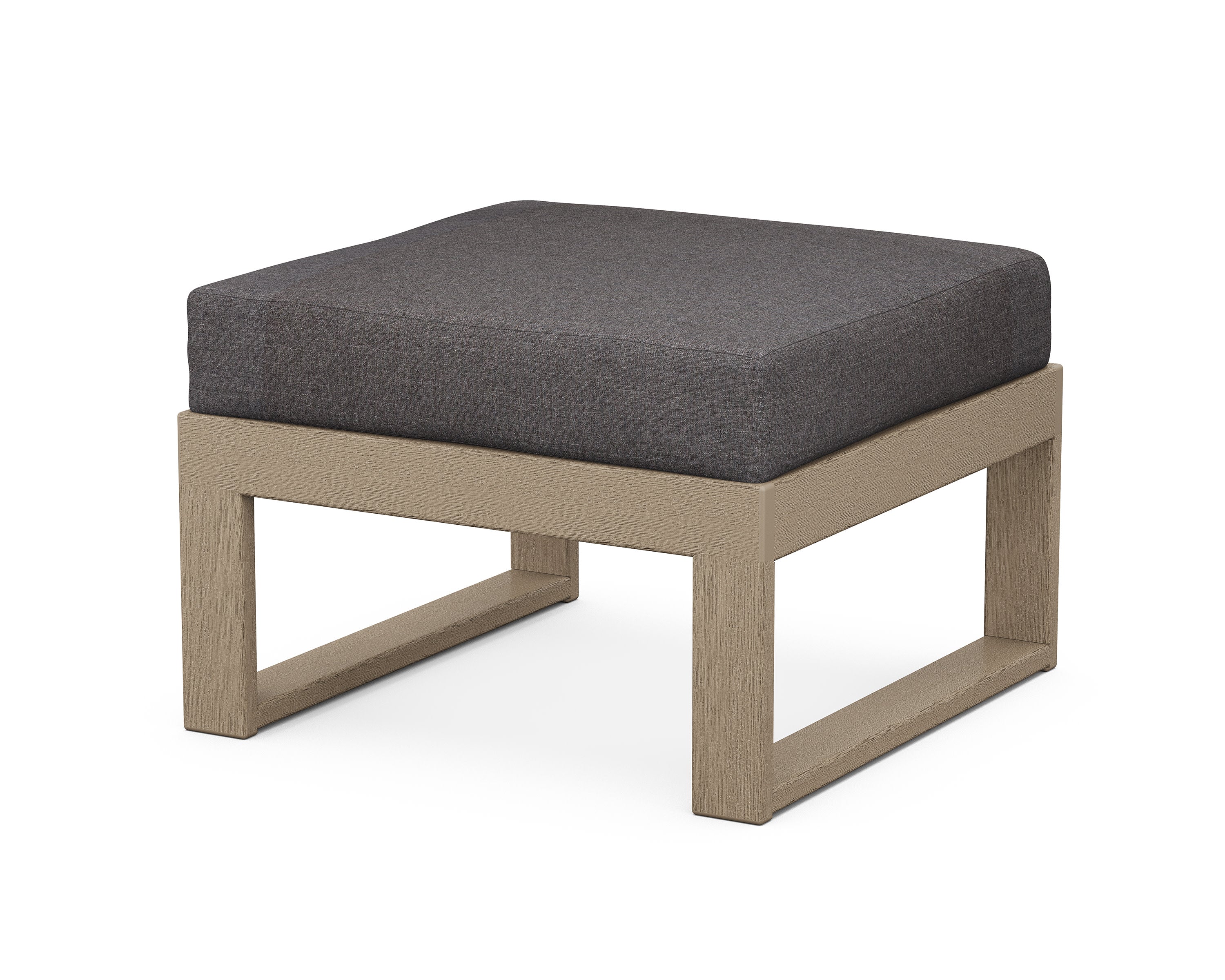 Modular Ottoman - Modern in Vintage Sahara / Ash Charcoal