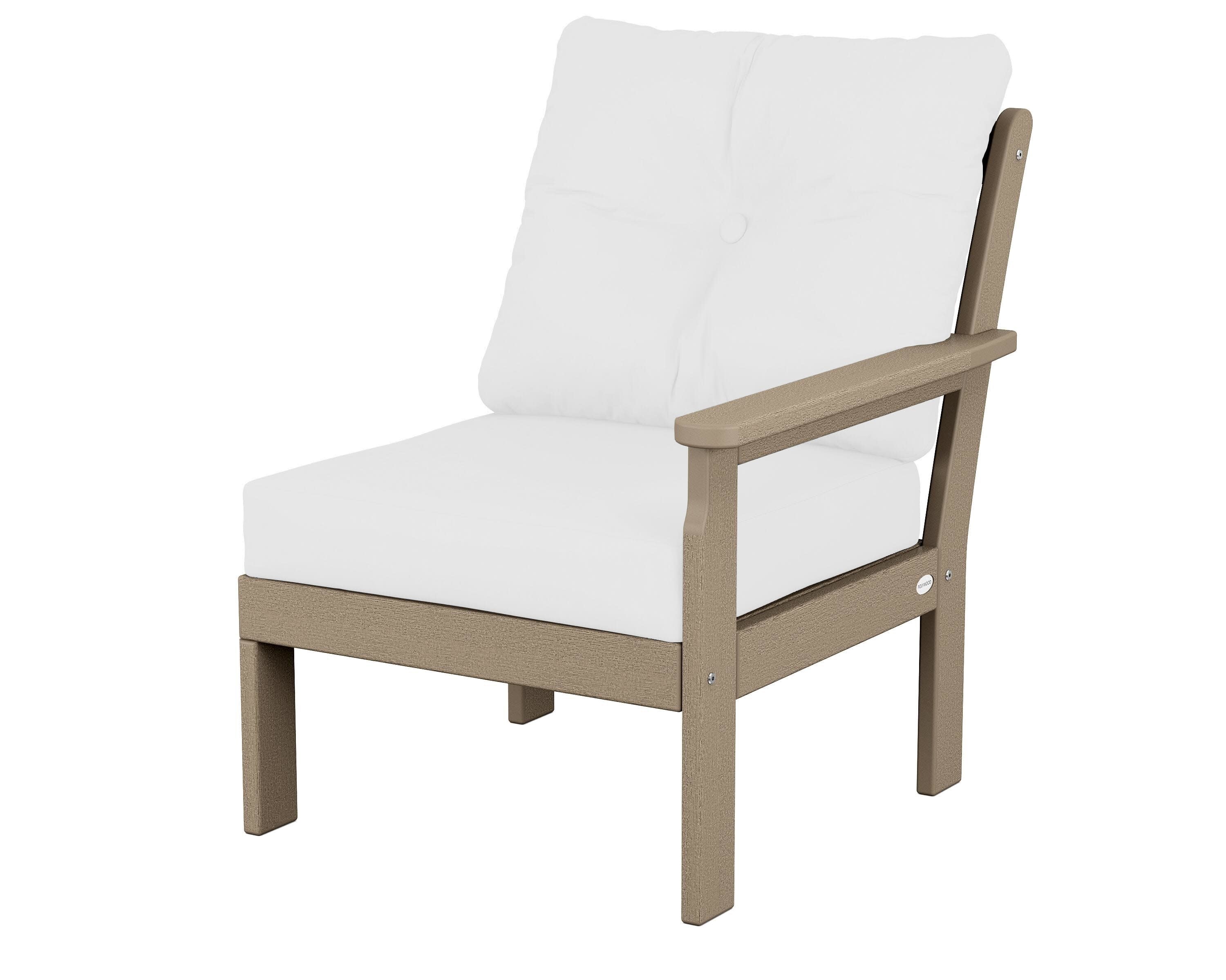 Vineyard Modular Right Arm Chair in Vintage Sahara / Natural