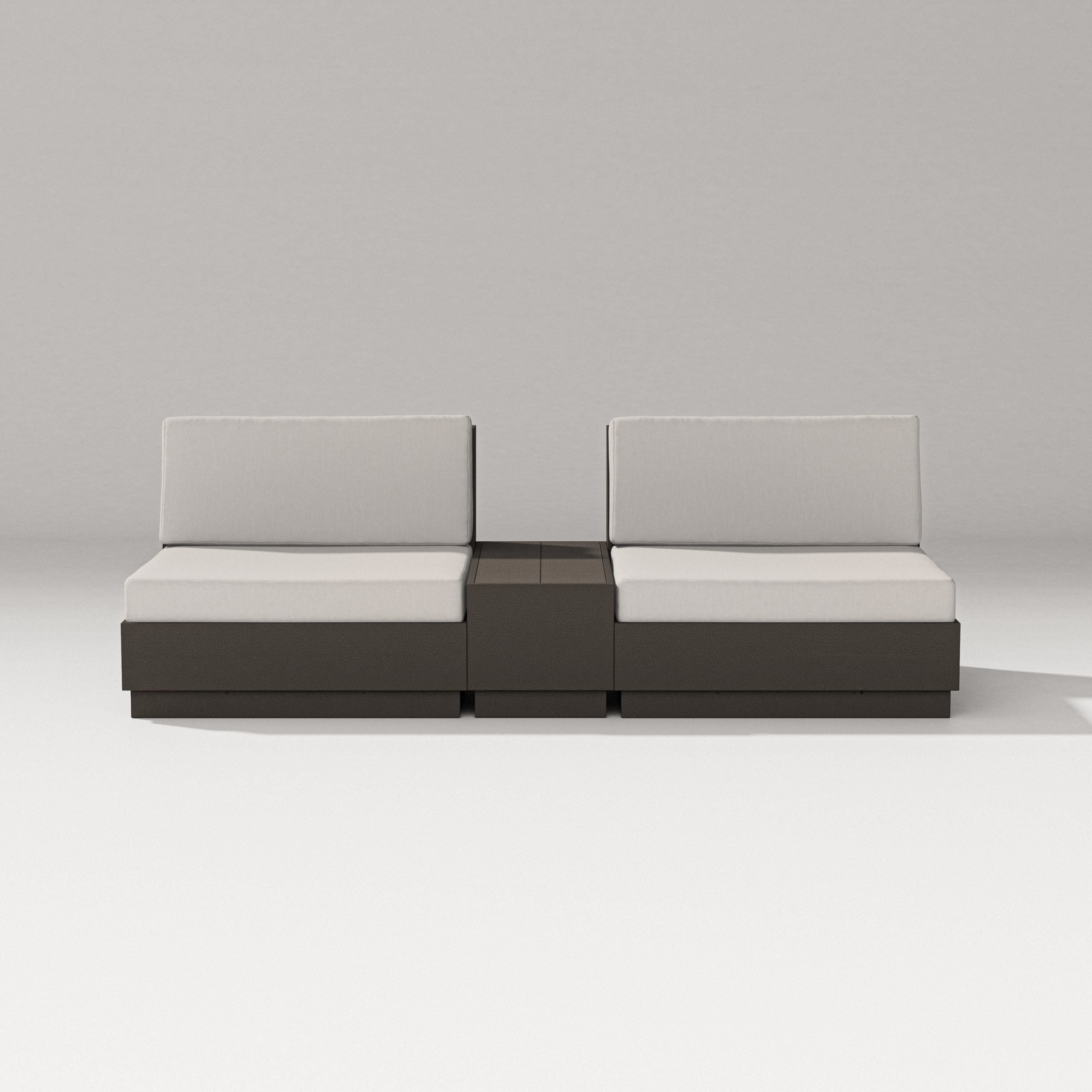 Elevate Lounge Chair Set in Vintage Coffee / Cast Ash
