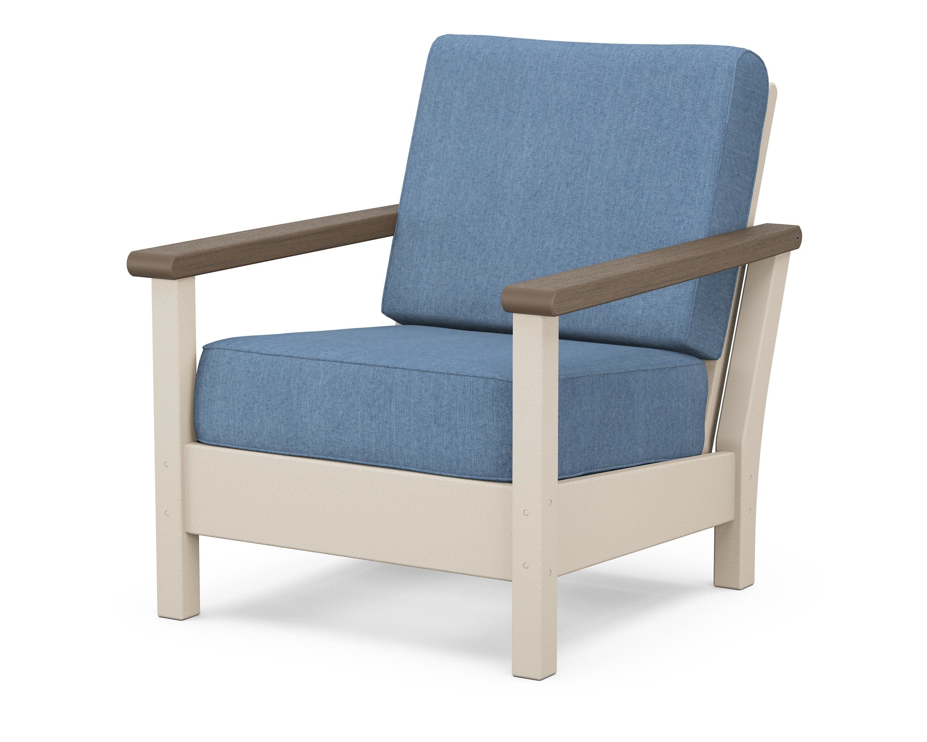 Harbour Deep Seating Chair in Sand / Kona / Sky Blue