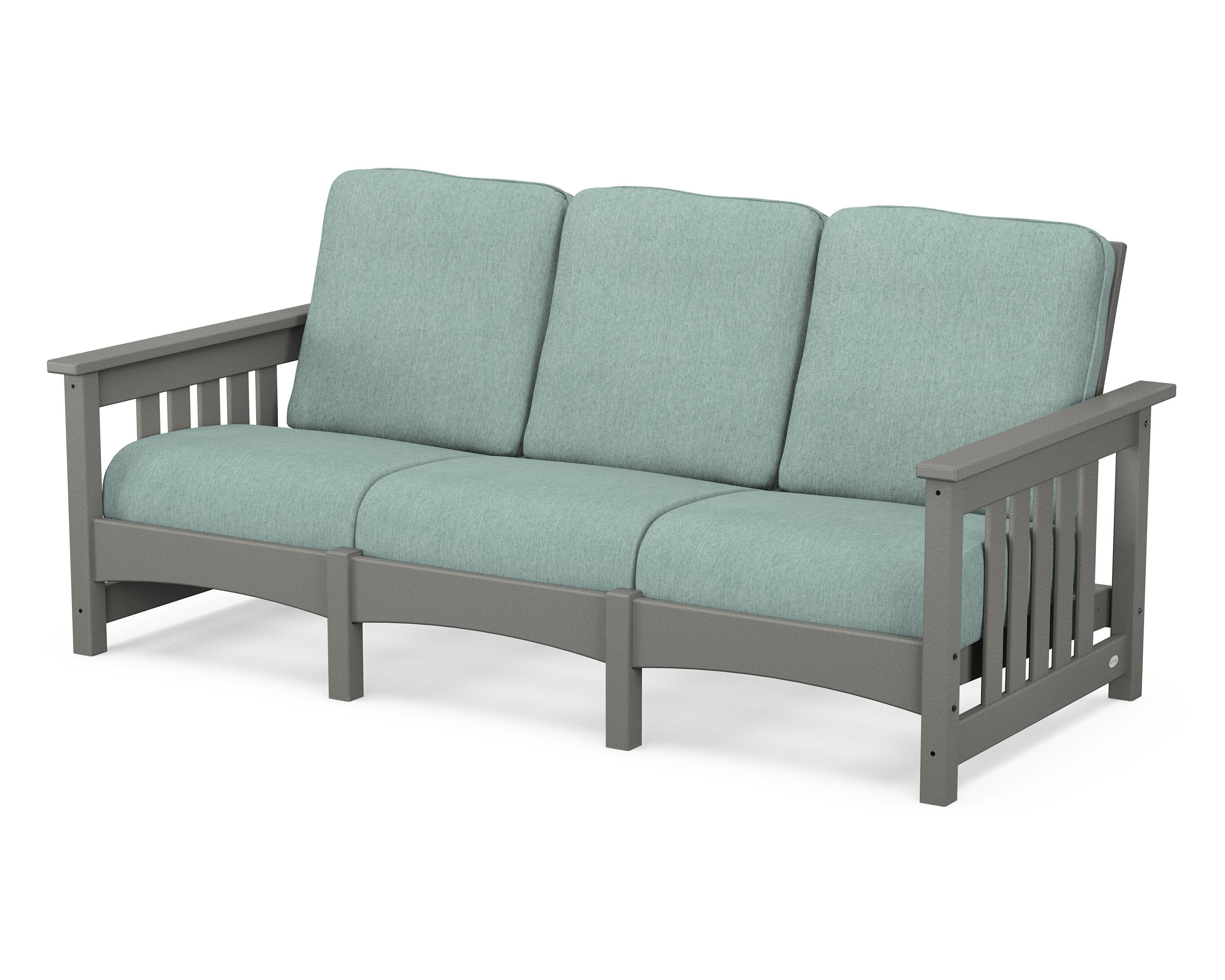 Club Mission Sofa in Slate Grey / Glacier Spa