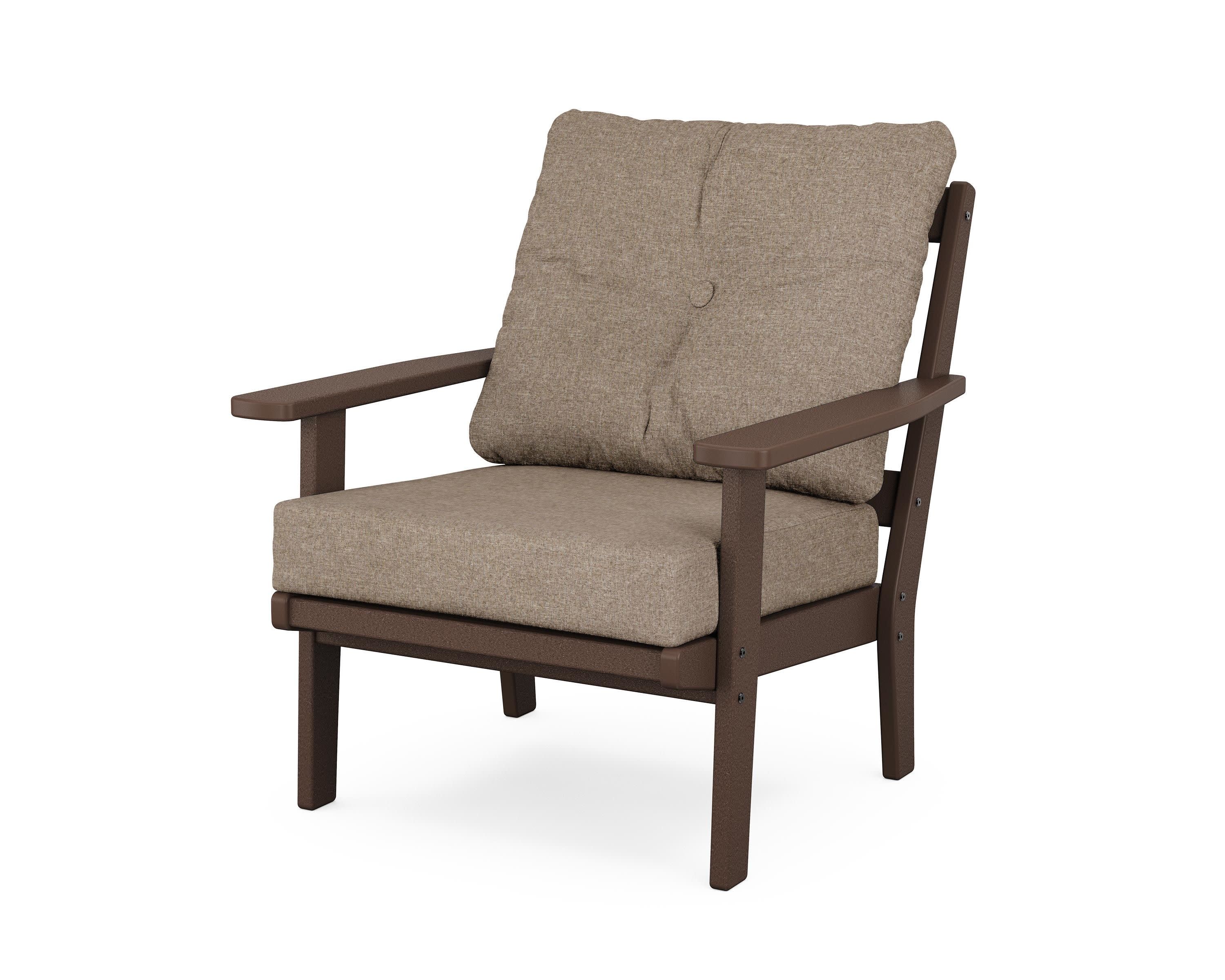 Prairie Deep Seating Chair in Mahogany / Spiced Burlap