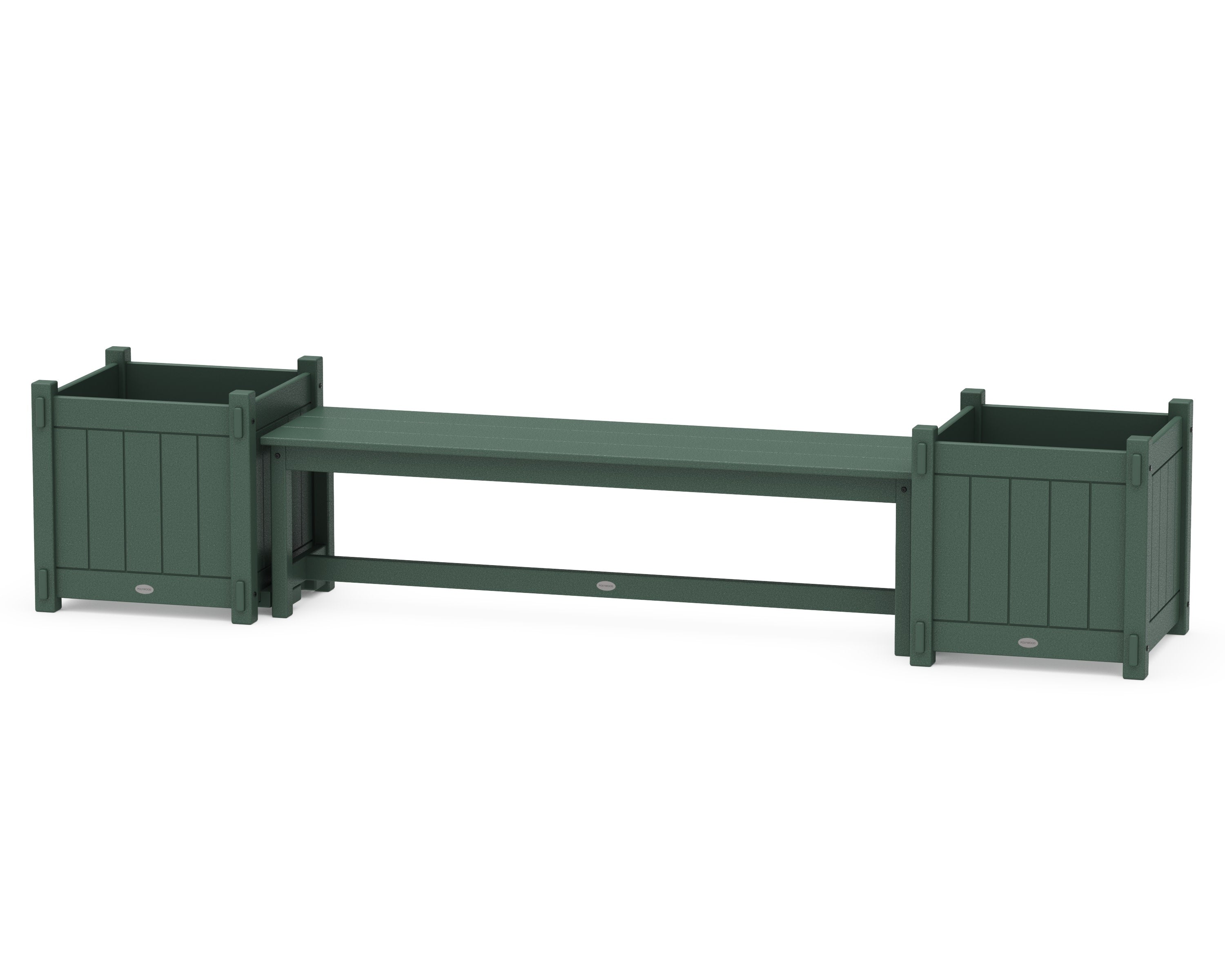 60" Vineyard Straight Planter Bench Set - Large in Green