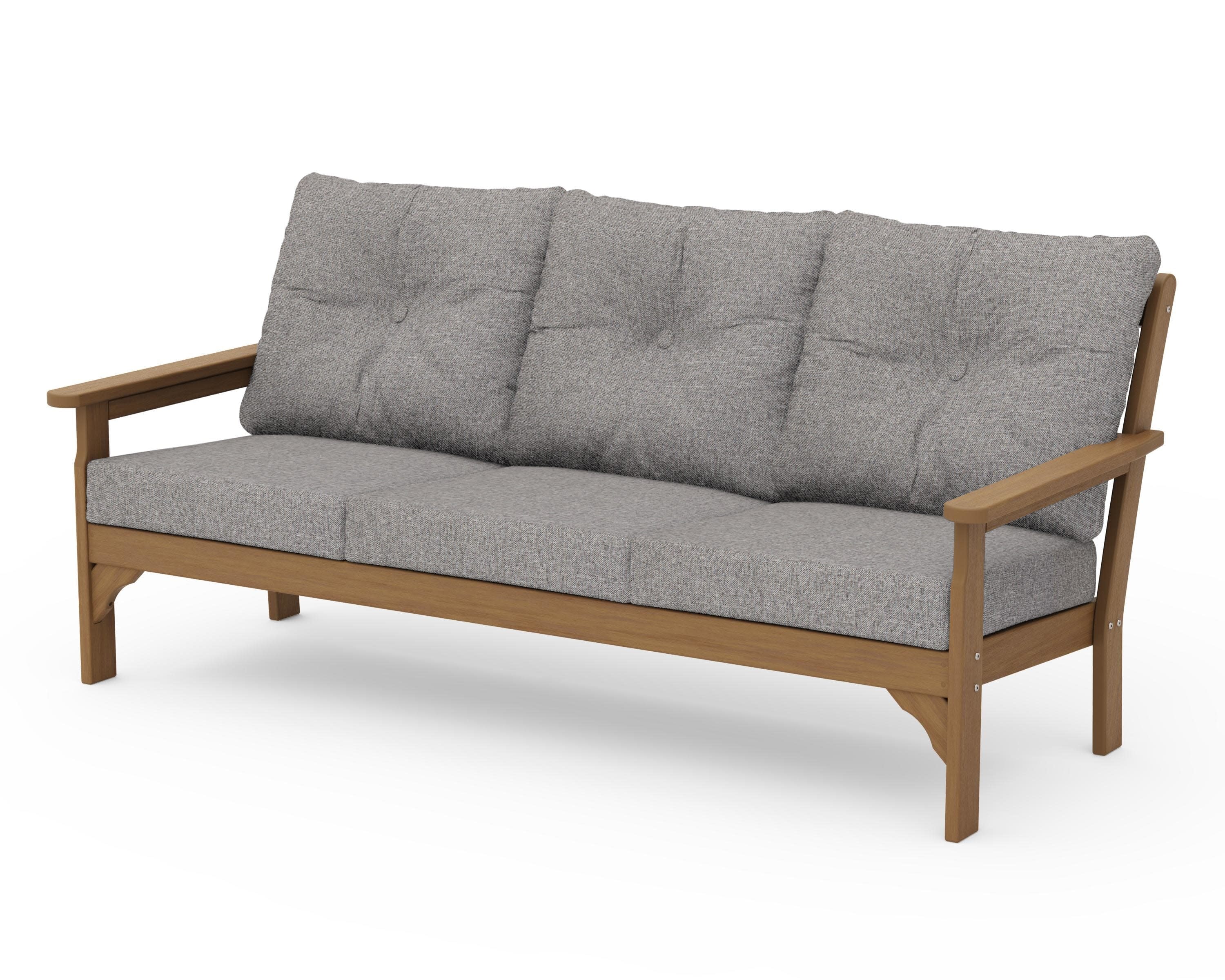 Vineyard Deep Seating Sofa in Natural / Grey Mist