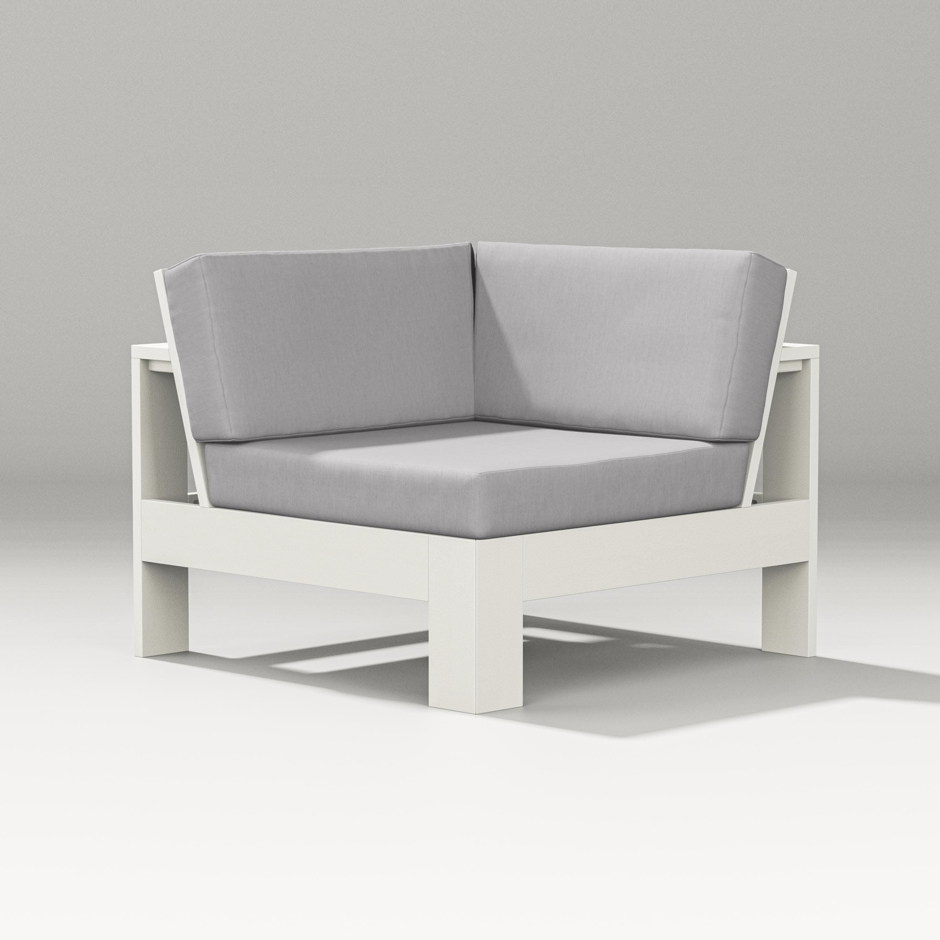 Latitude Modular Corner Chair in Vintage White / Granite