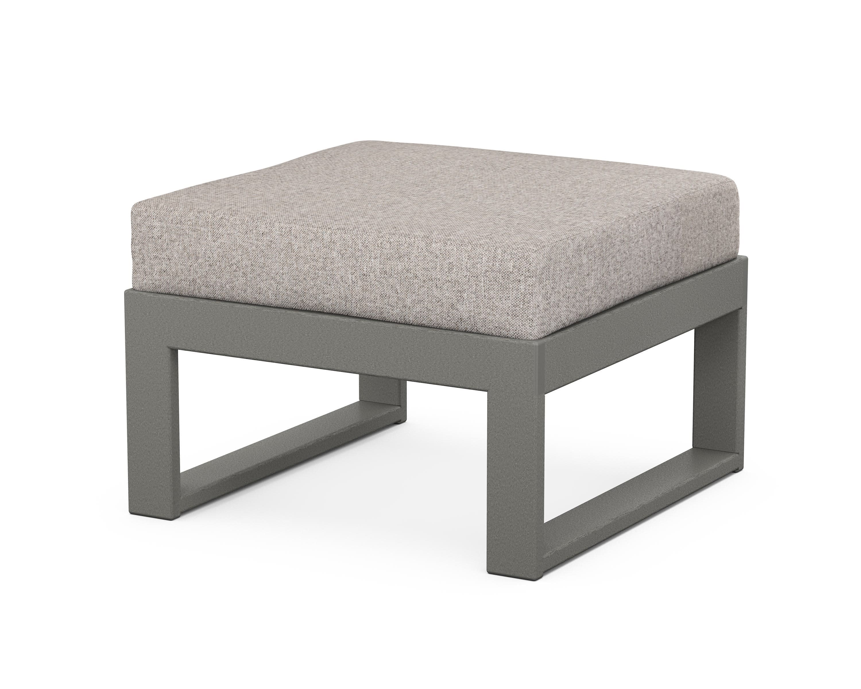Modular Ottoman - Modern in Slate Grey / Weathered Tweed