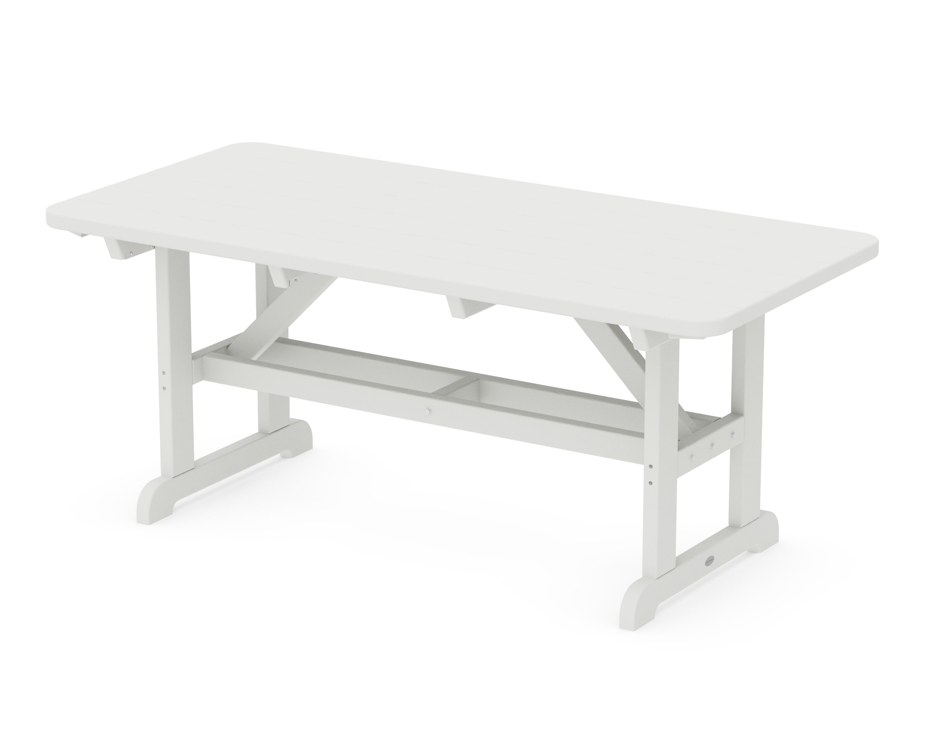 Park 33" x 70" Harvester Picnic Table in Vintage White