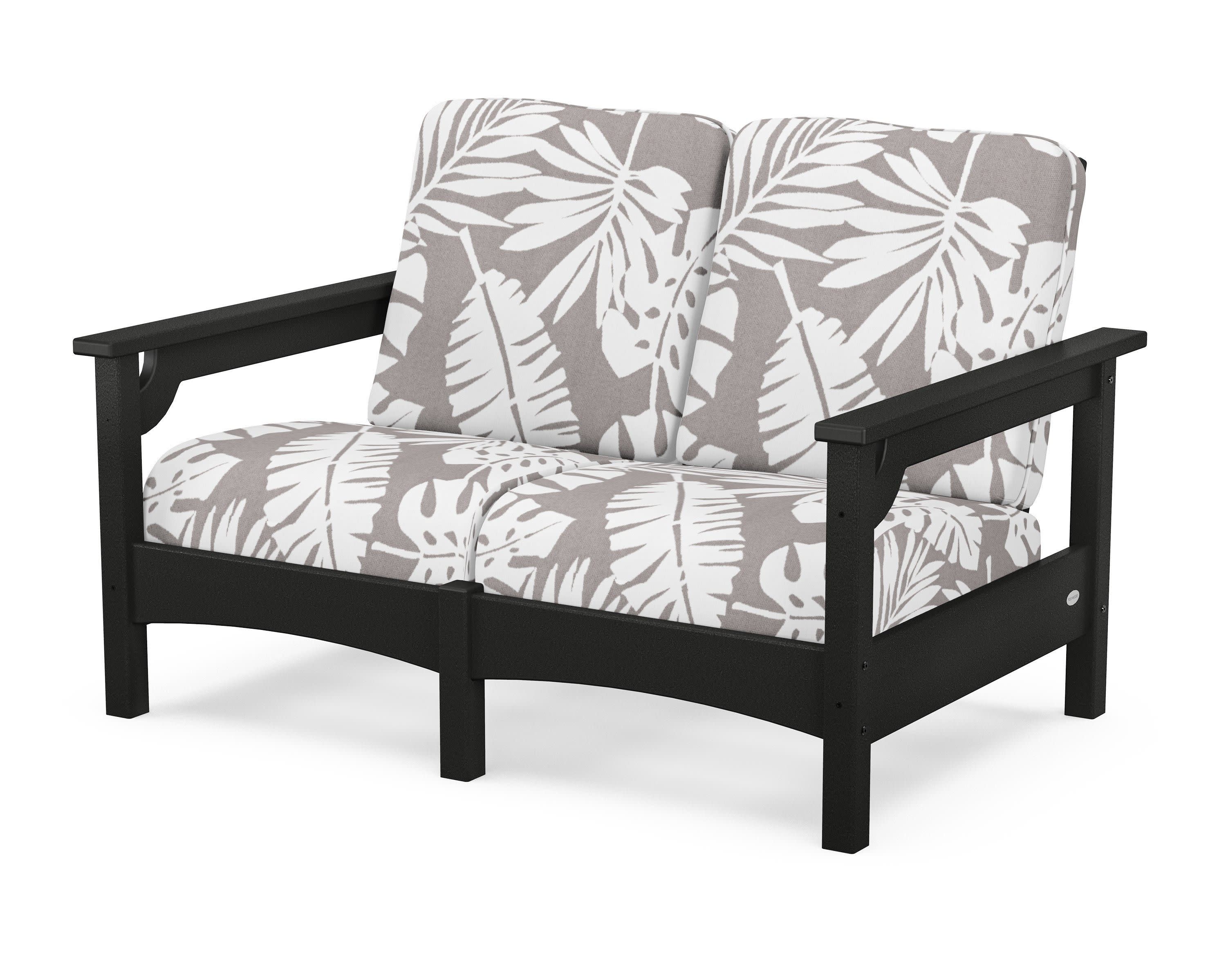 Club Loveseat in Black / Leaf Grey Mist