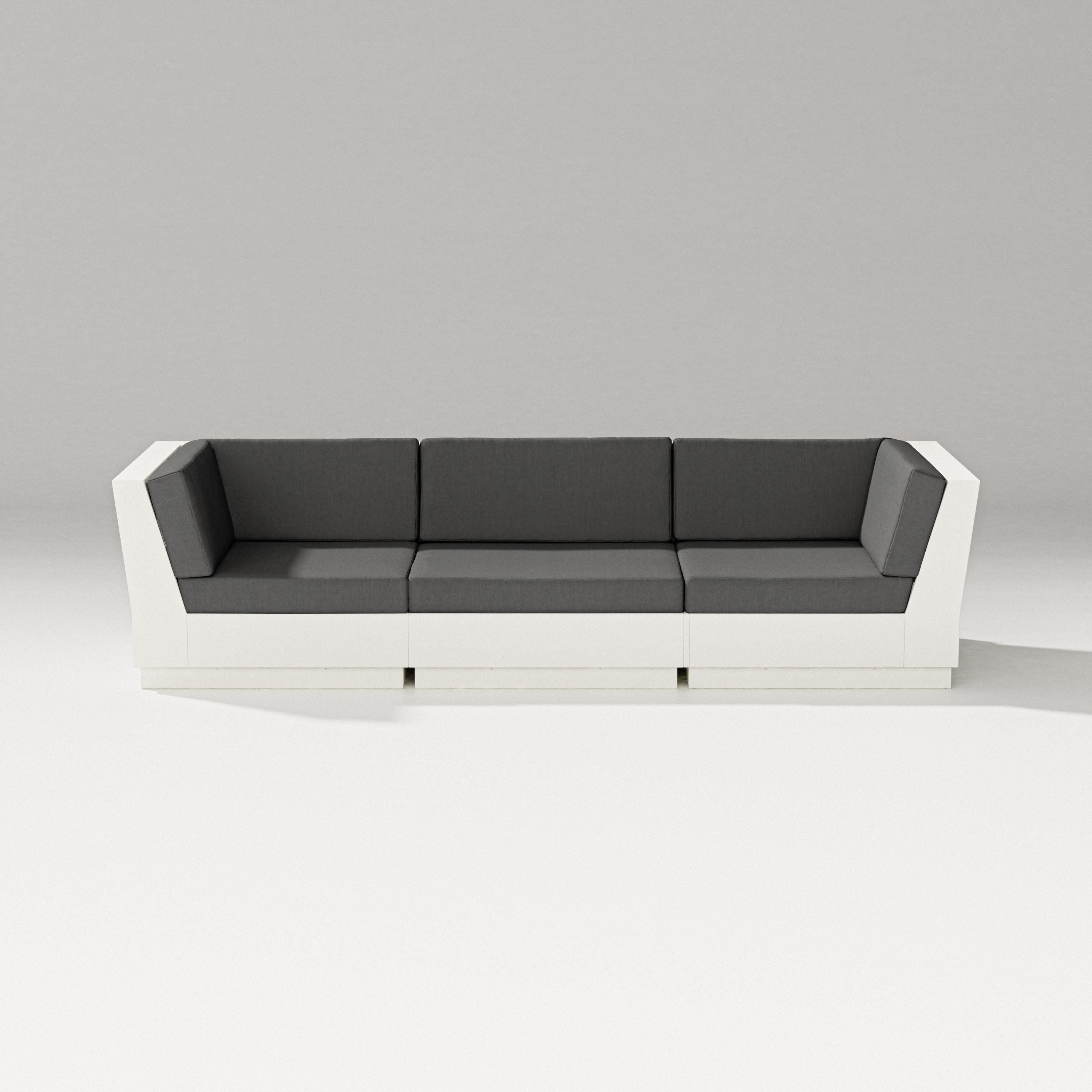 Elevate Sofa Sectional in Vintage White / Spectrum Carbon