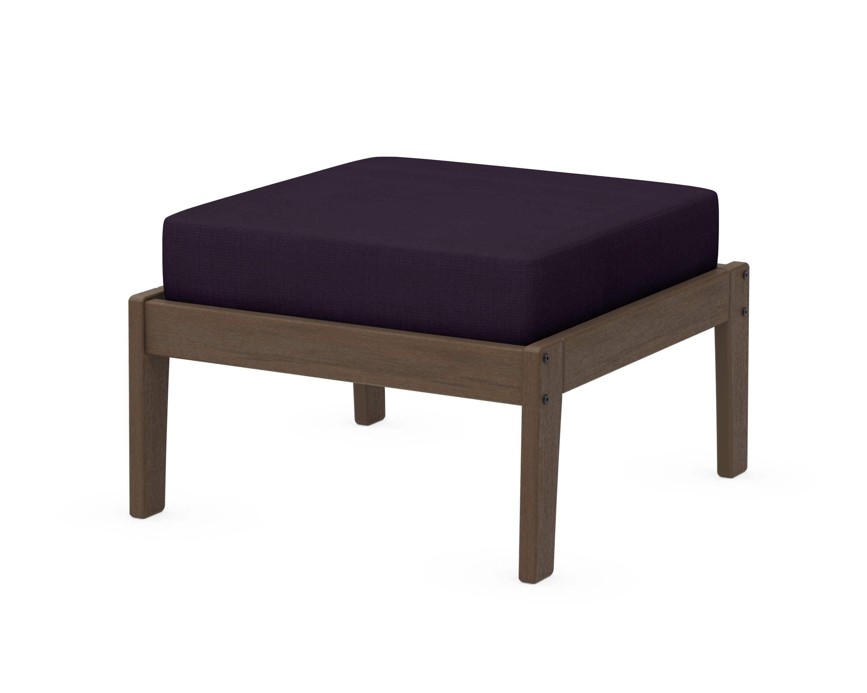 Deep Seating Ottoman in Kona / Navy Linen