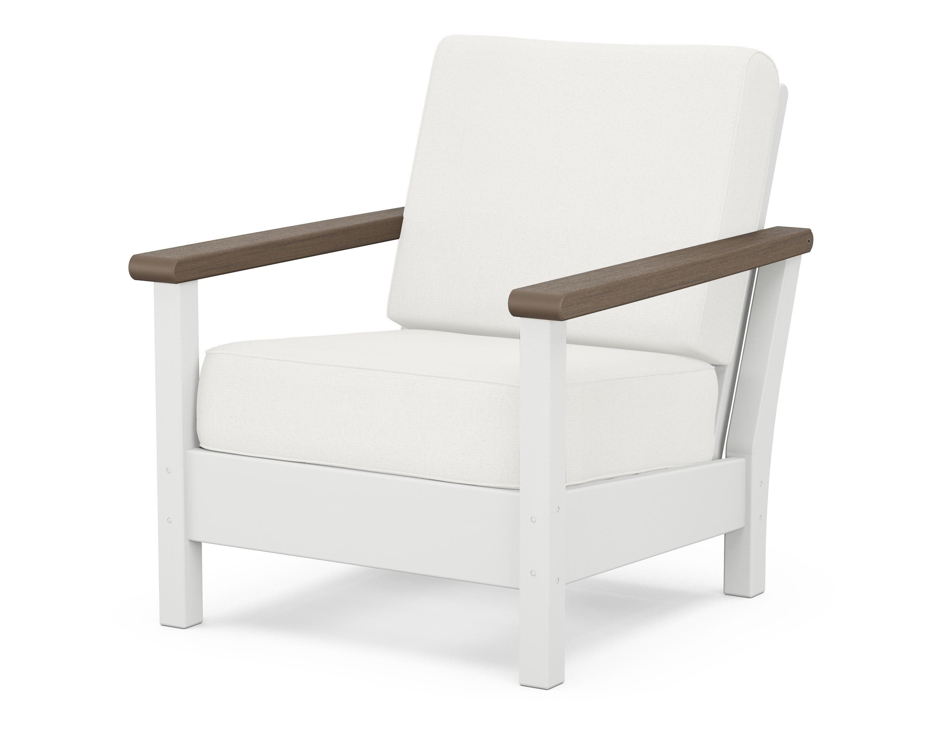 Harbour Deep Seating Chair in White / Kona / Natural Linen
