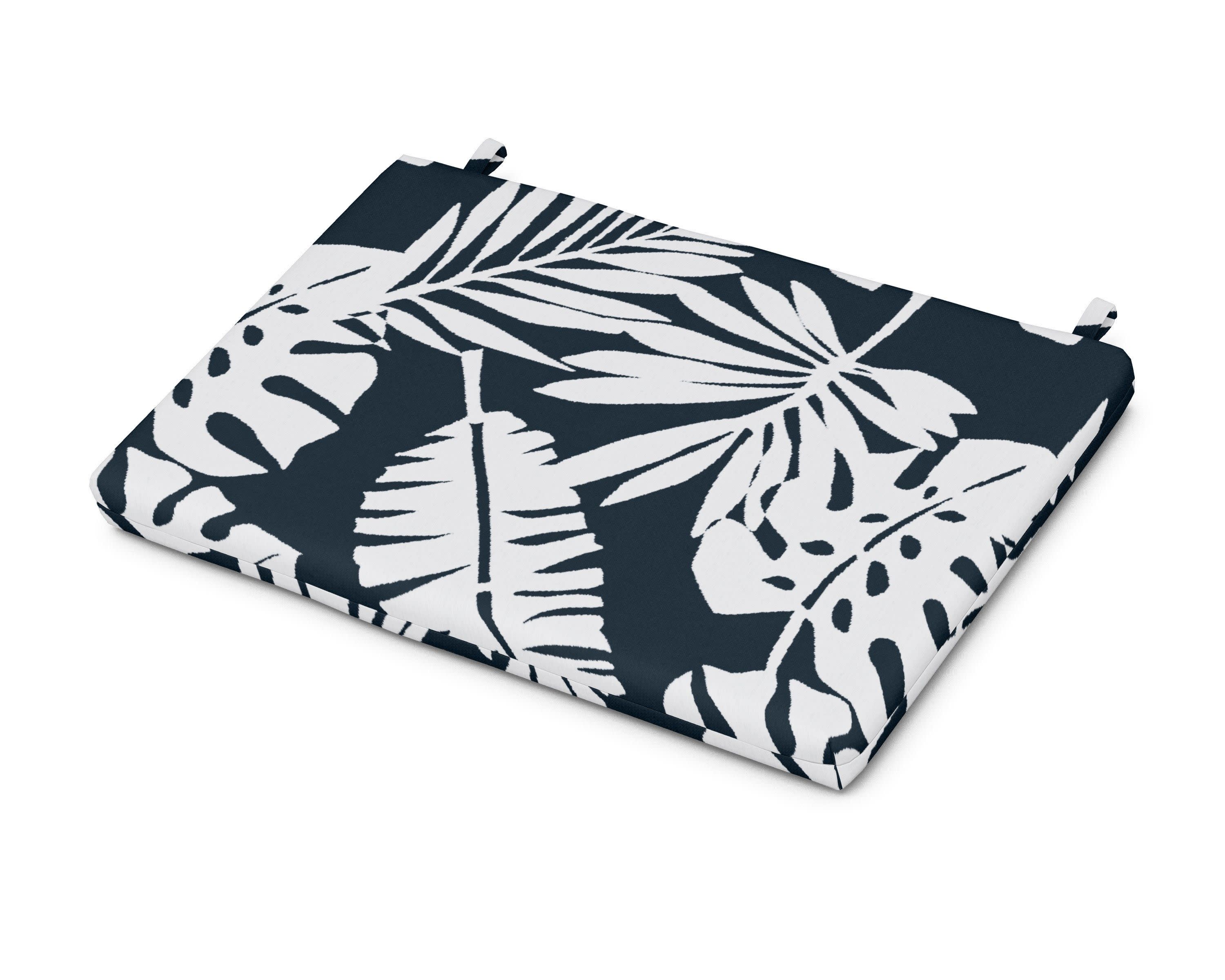 Eastport Lounge Chair Cushion in Leaf Marine Indigo