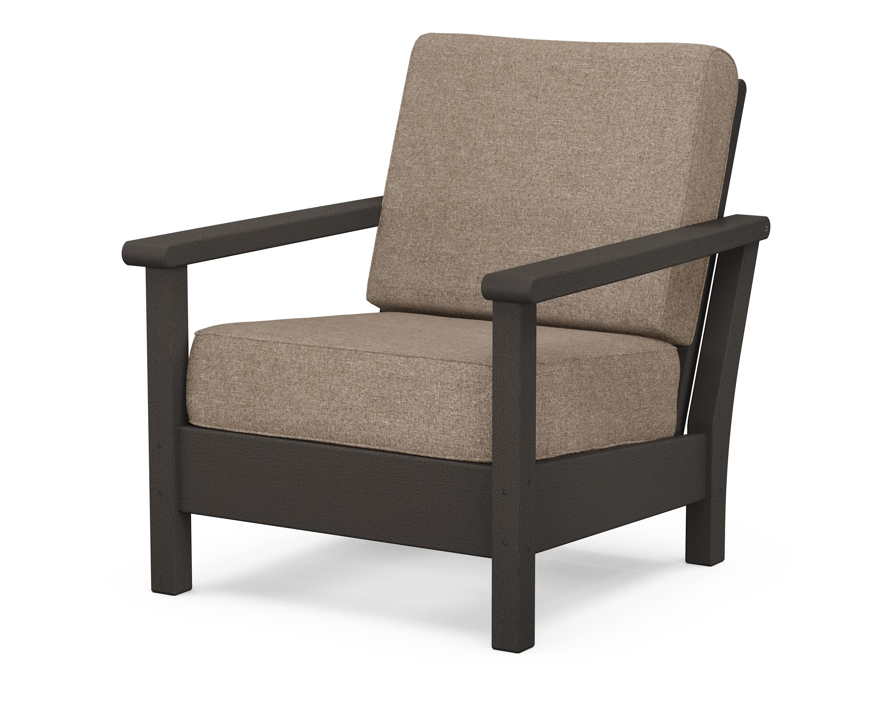 Harbour Deep Seating Chair in Vintage Coffee / Spiced Burlap