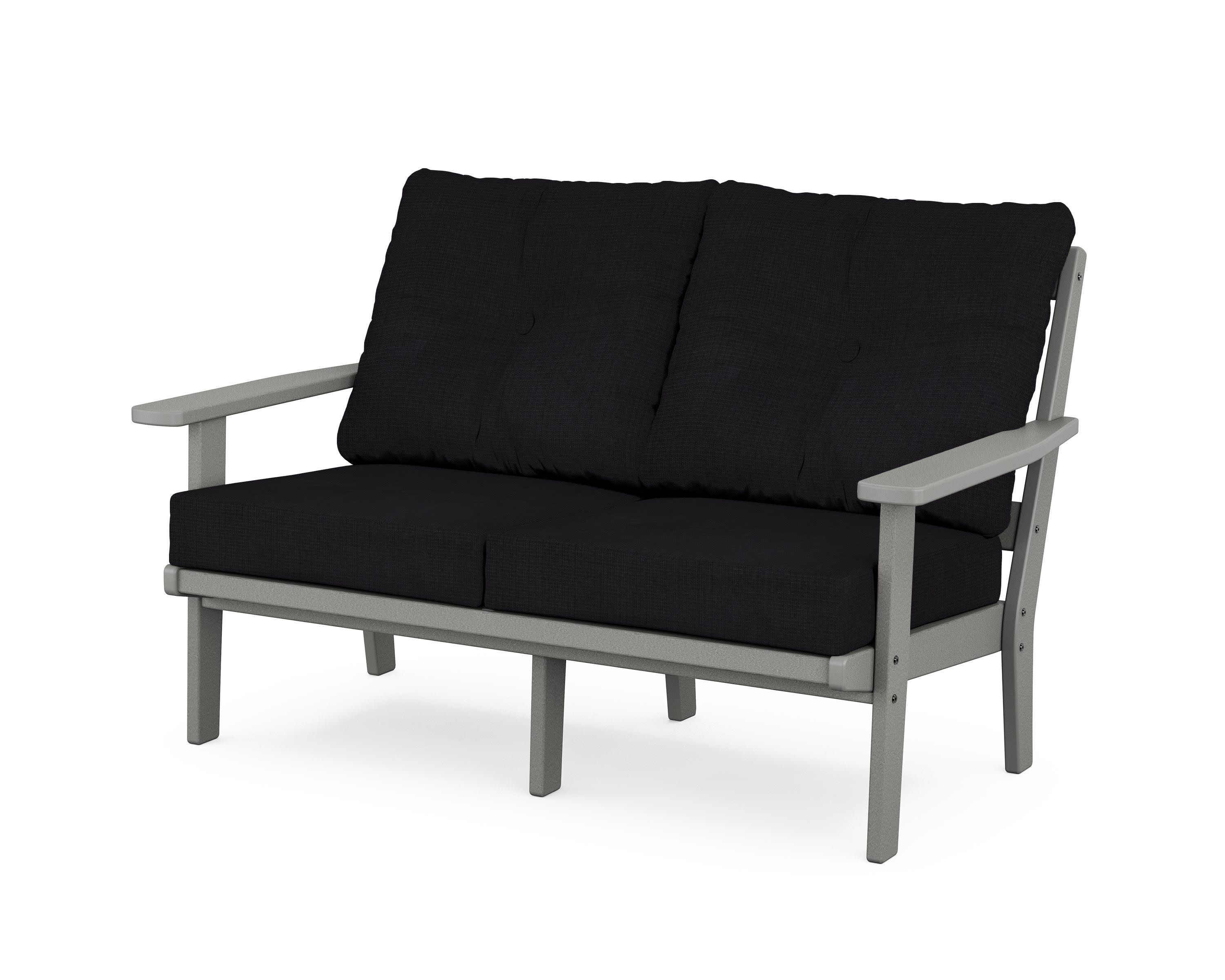 Oxford Deep SeatingLoveseat in Slate Grey / Midnight Linen