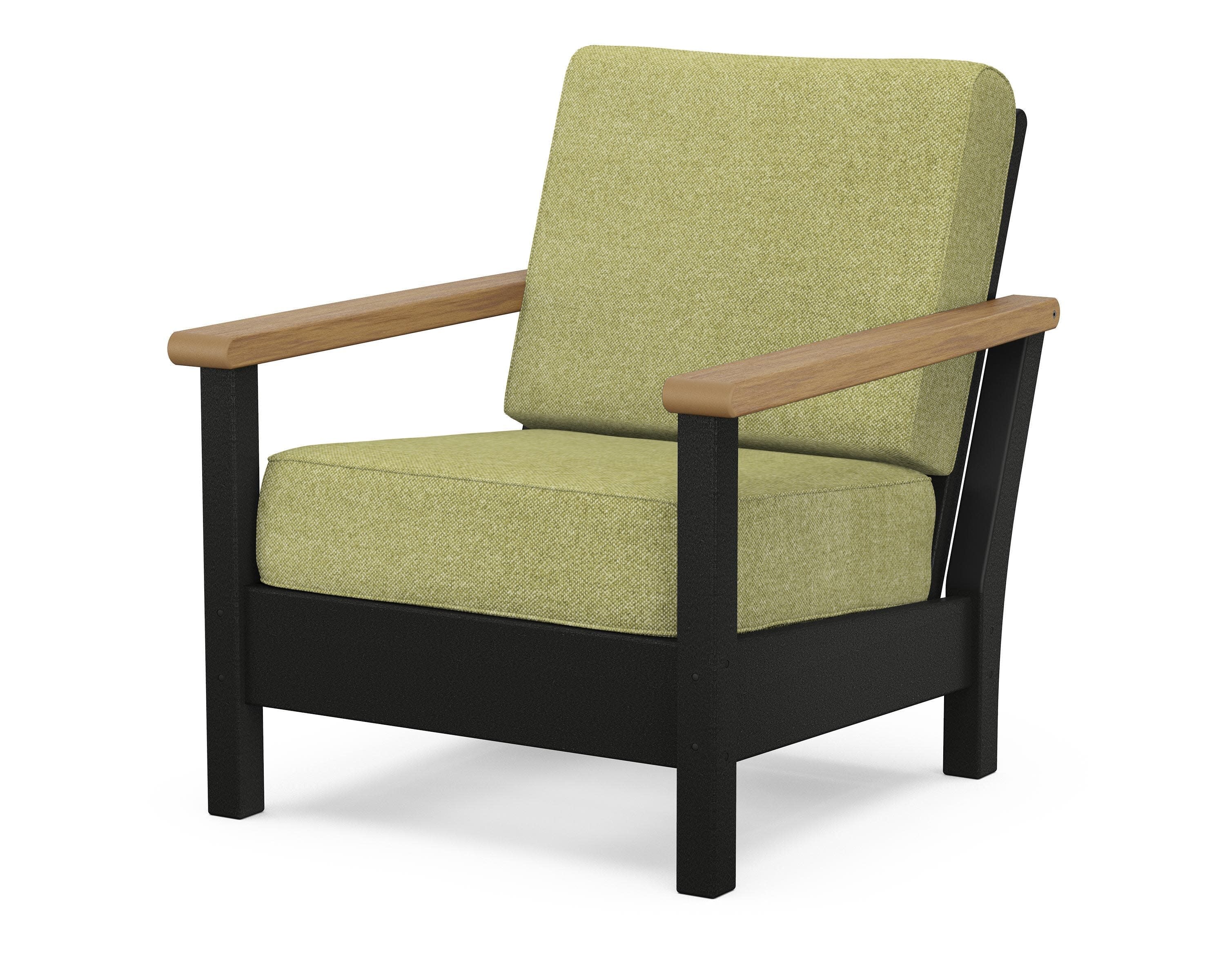 Harbour Deep Seating Chair in Black / Natural / Chartreuse Boucle