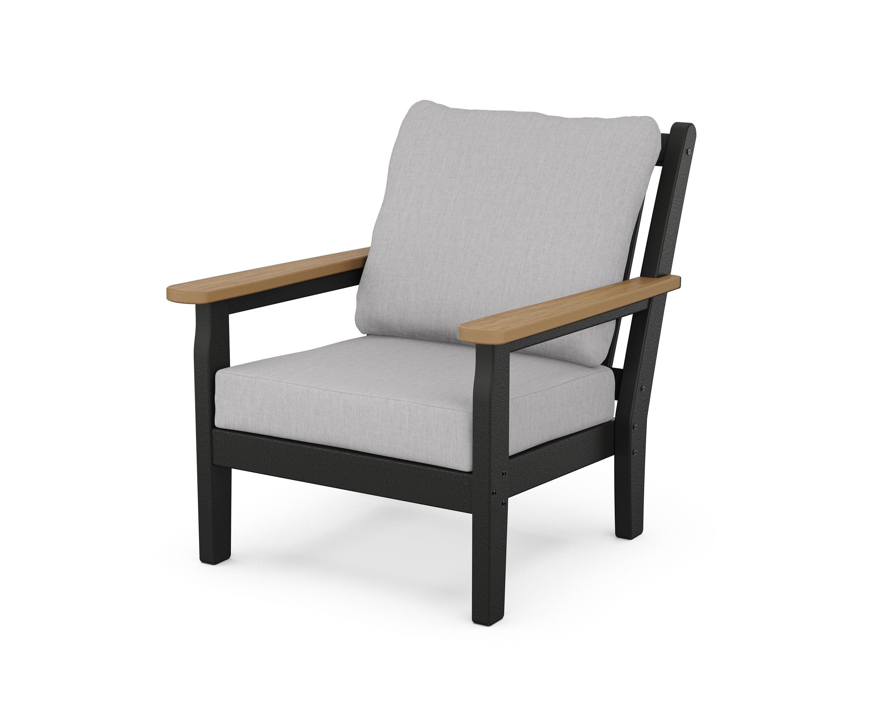 Chippendale Deep Seating Chair in Black / Natural / Granite