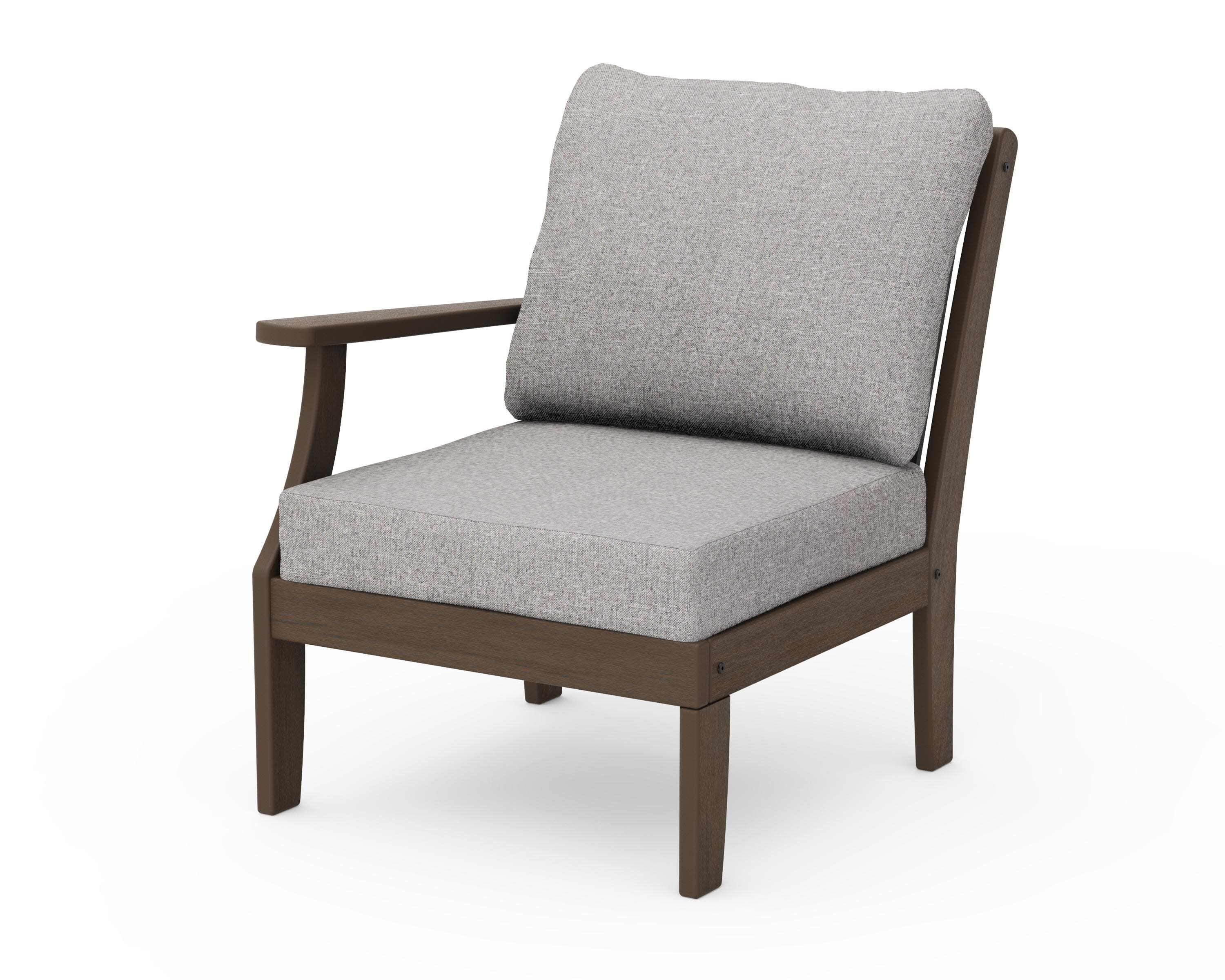 Braxton Modular Left Arm Chair in Kona / Grey Mist