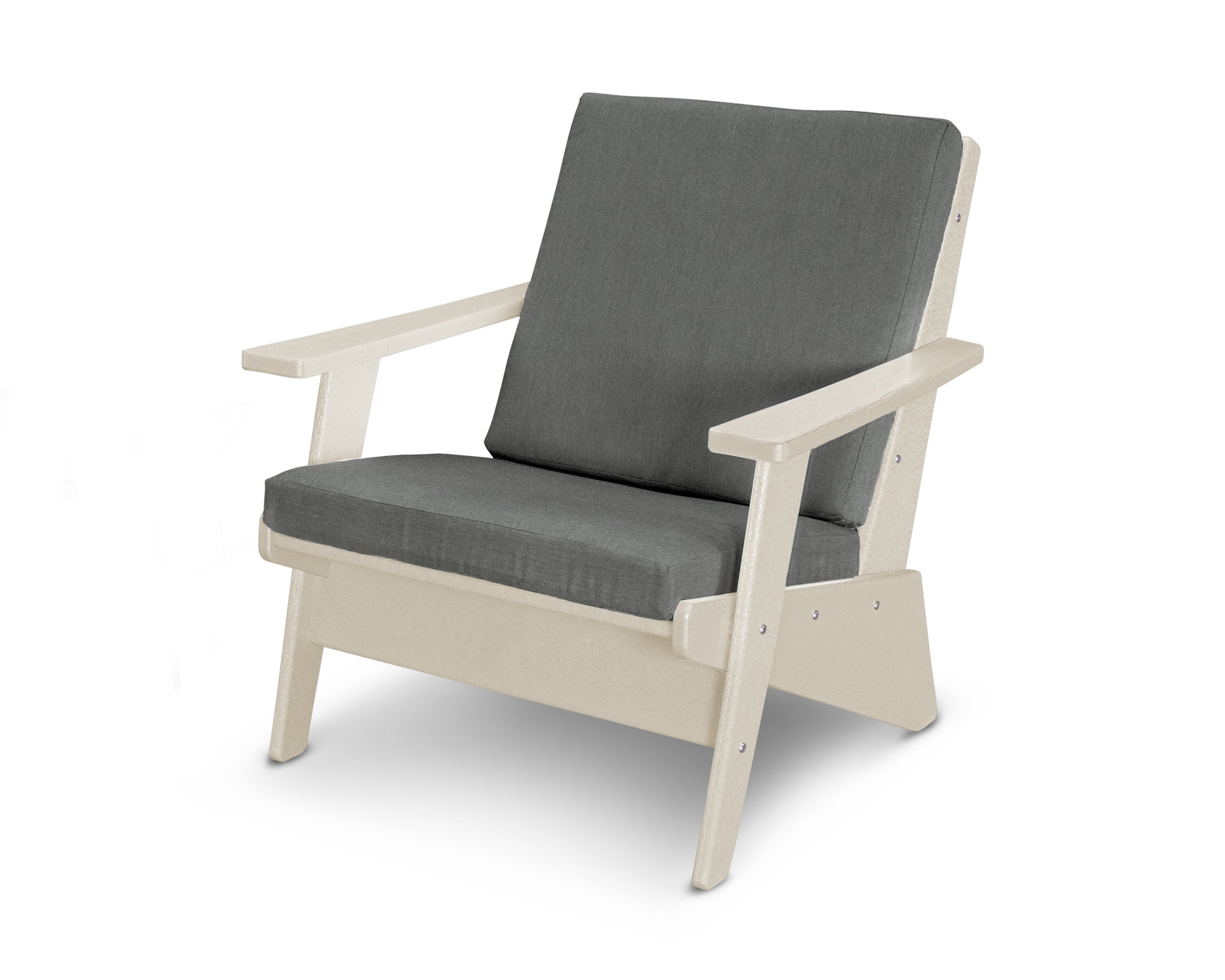 Riviera Modern Lounge Chair in Sand / Blend Coal