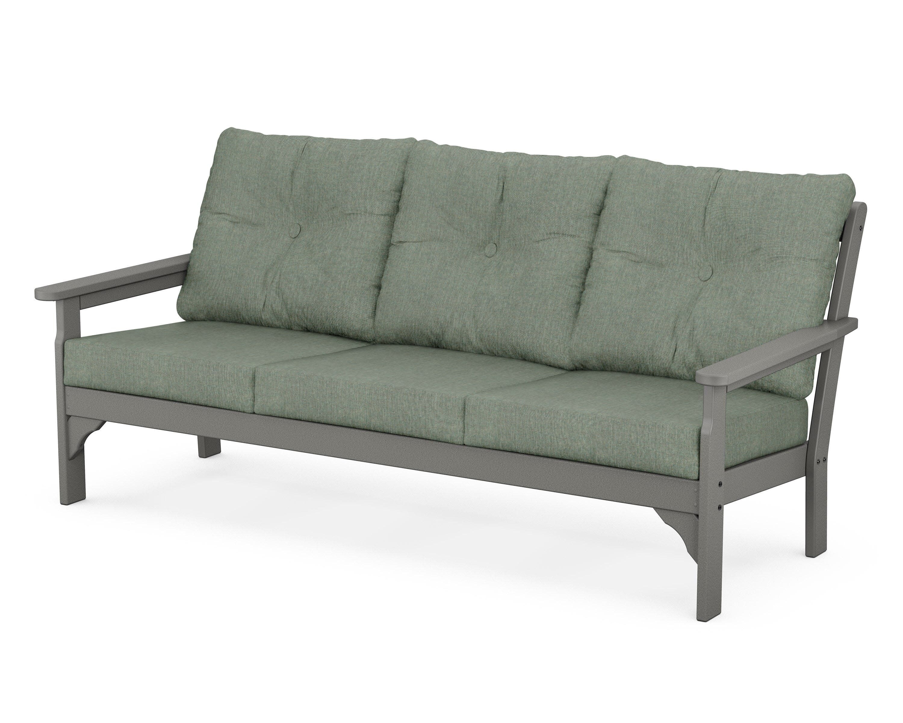 Vineyard Deep Seating Sofa in Slate Grey / Cast Sage