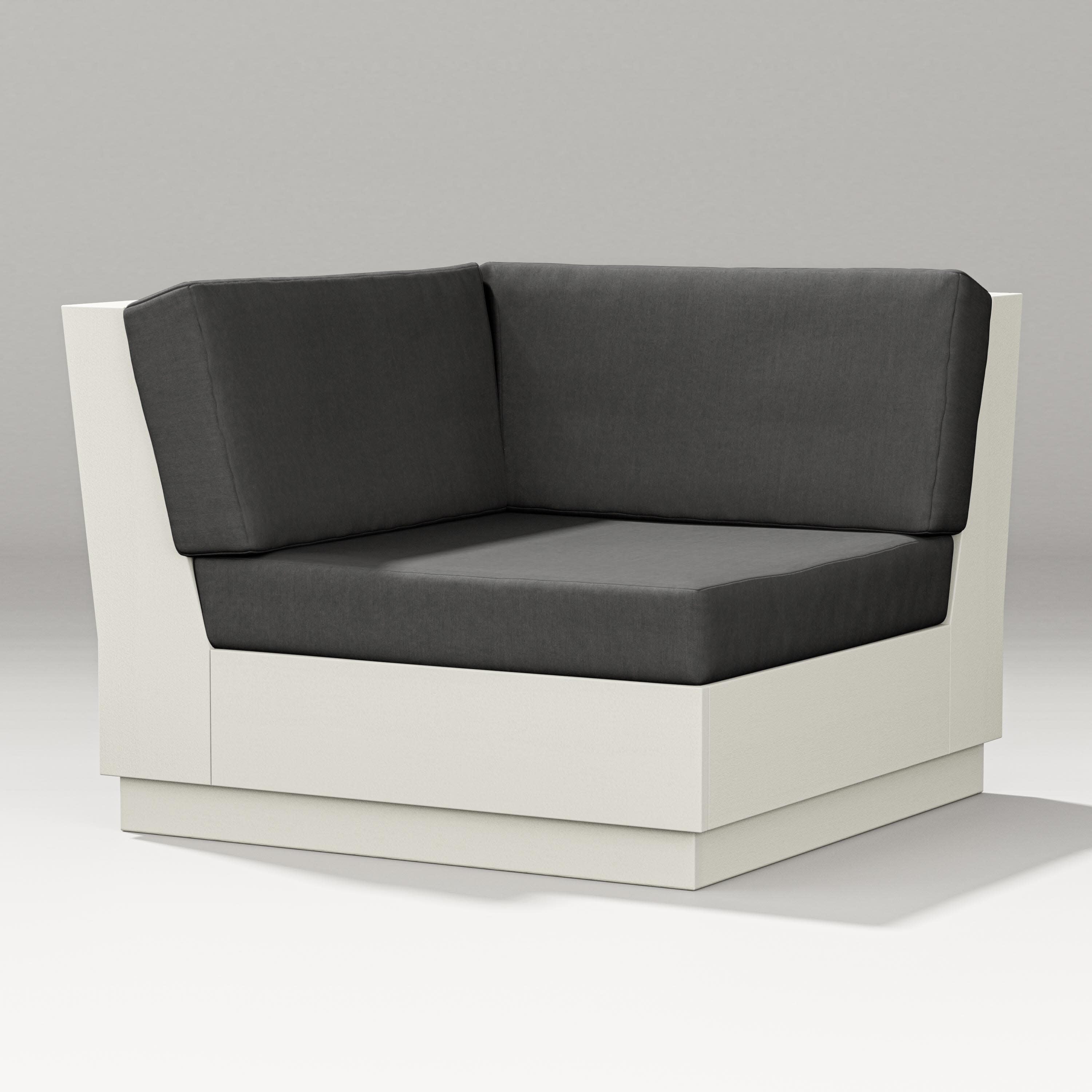 Elevate Modular Corner Chair in Vintage White / Spectrum Carbon