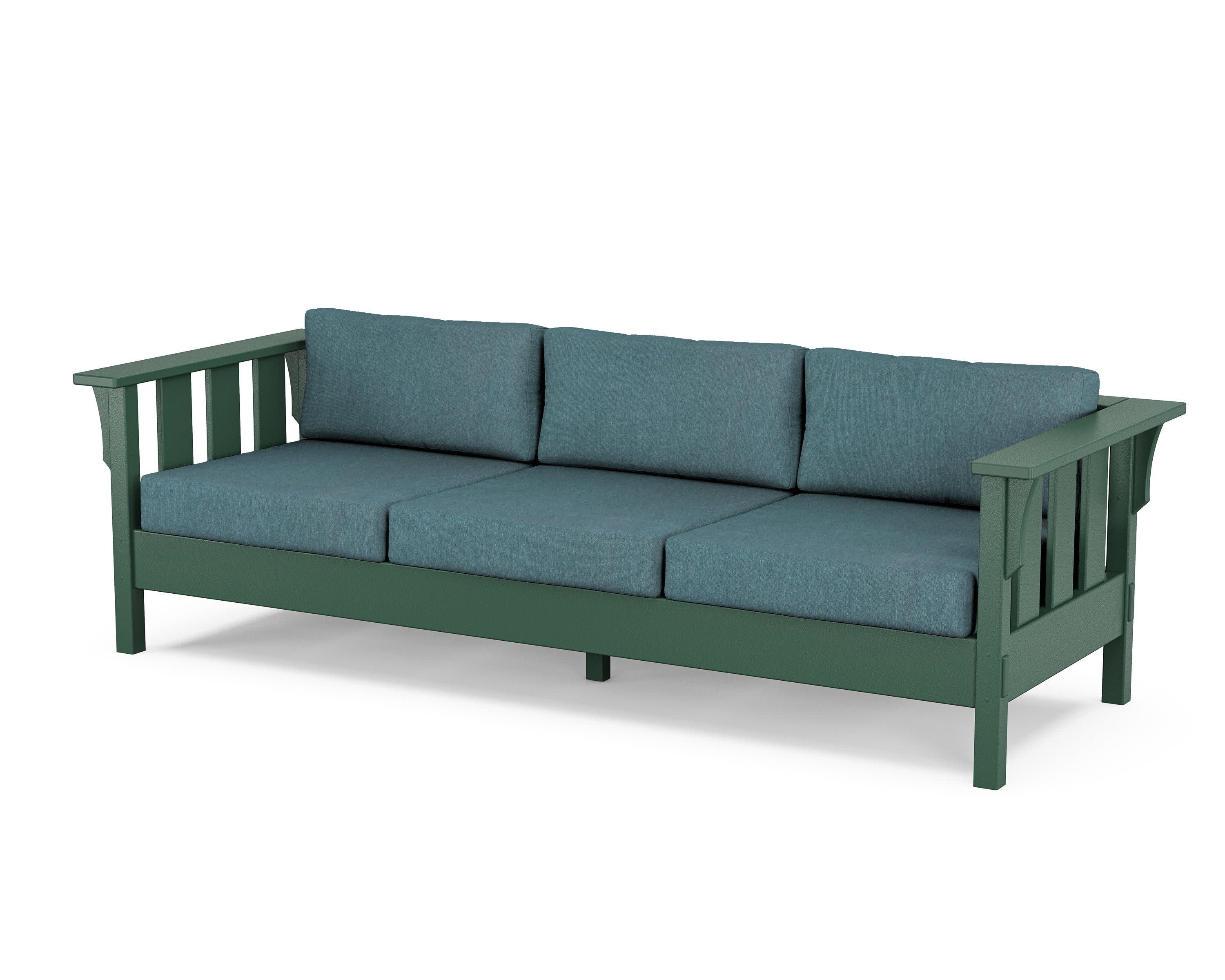 Acadia Deep Seating Sofa in Green / Ocean Teal