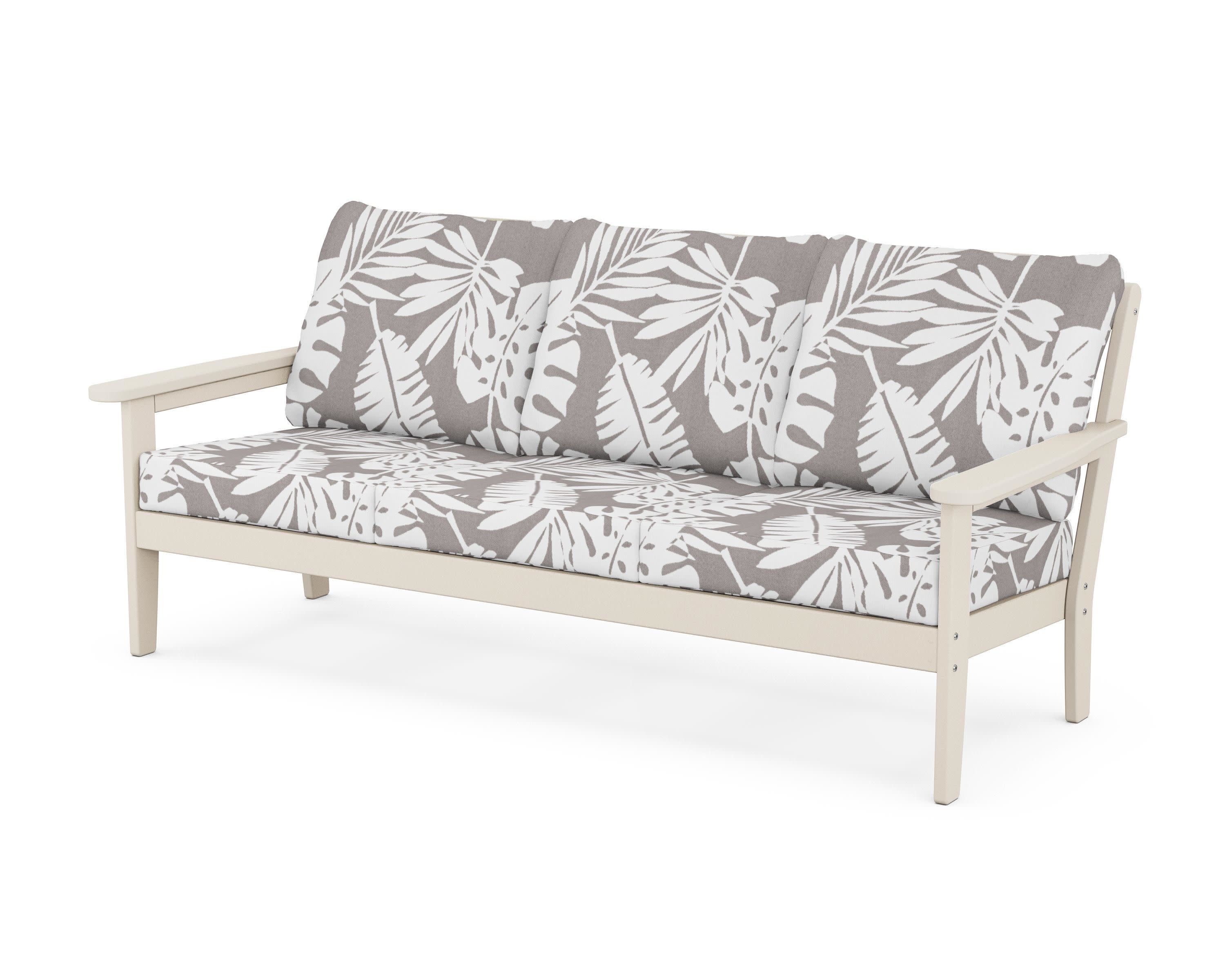 Cottage Deep Seating Sofa in Sand / Leaf Grey Mist