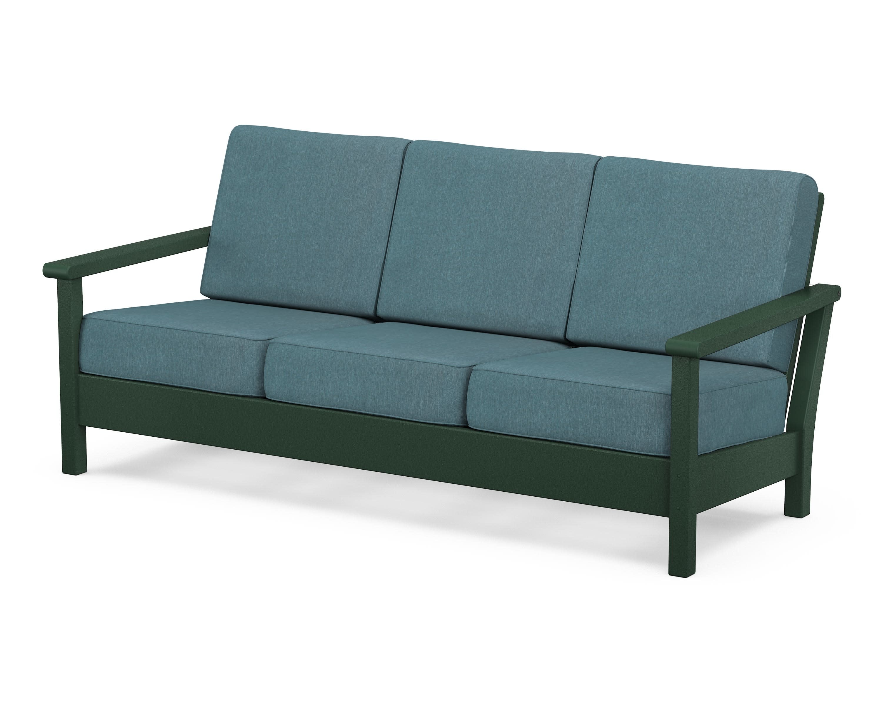 Harbour Deep Seating Sofa in Green / Ocean Teal