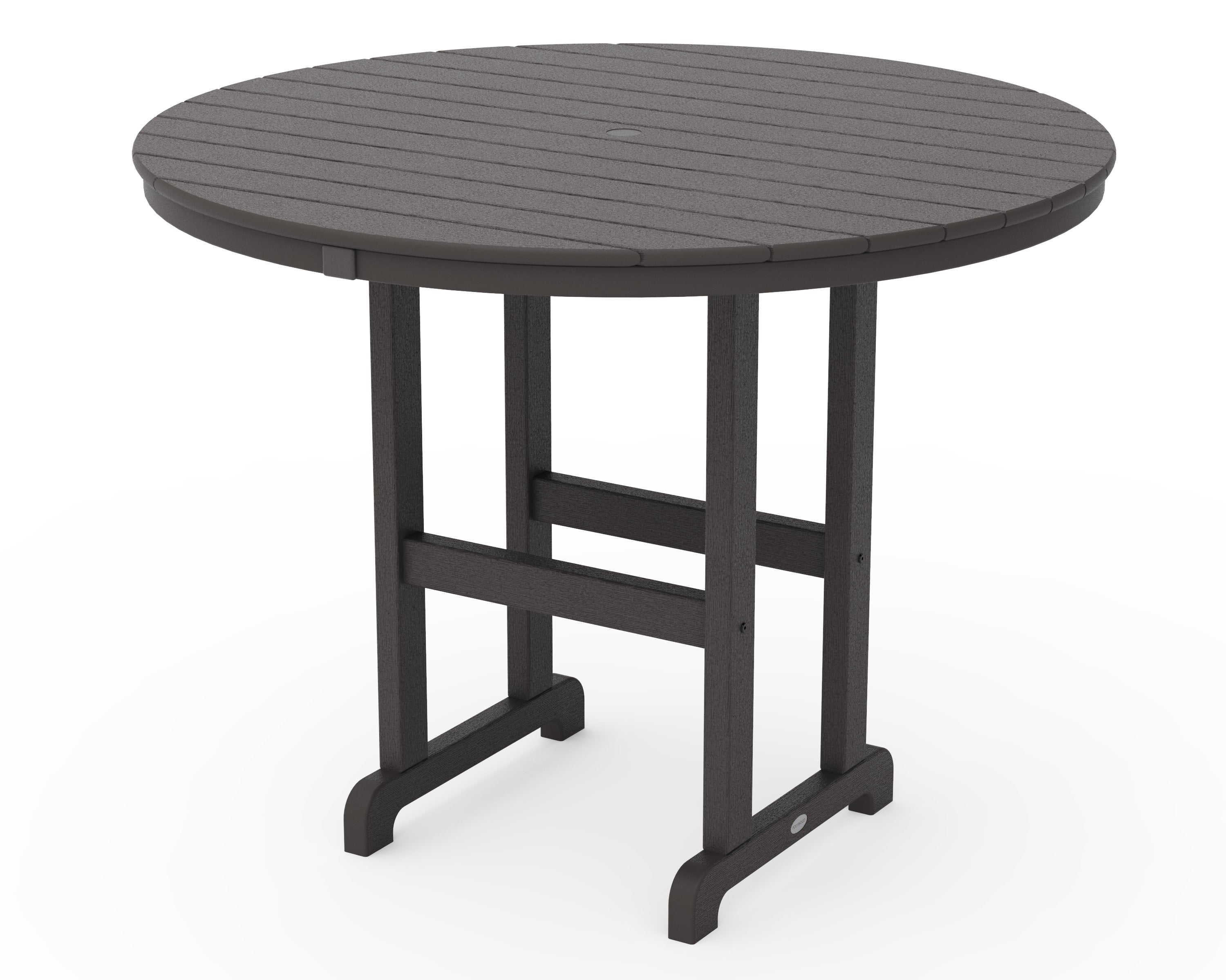 48" Round Farmhouse Counter Table in Vintage Coffee