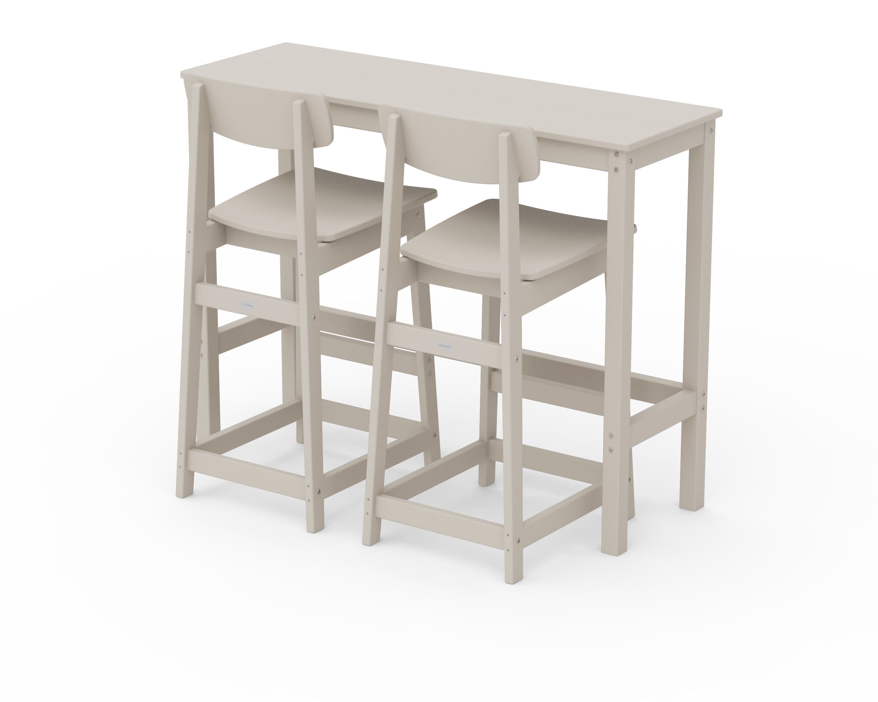 Modern Studio Urban Bar Chair 3-Piece Balcony Set in Sand