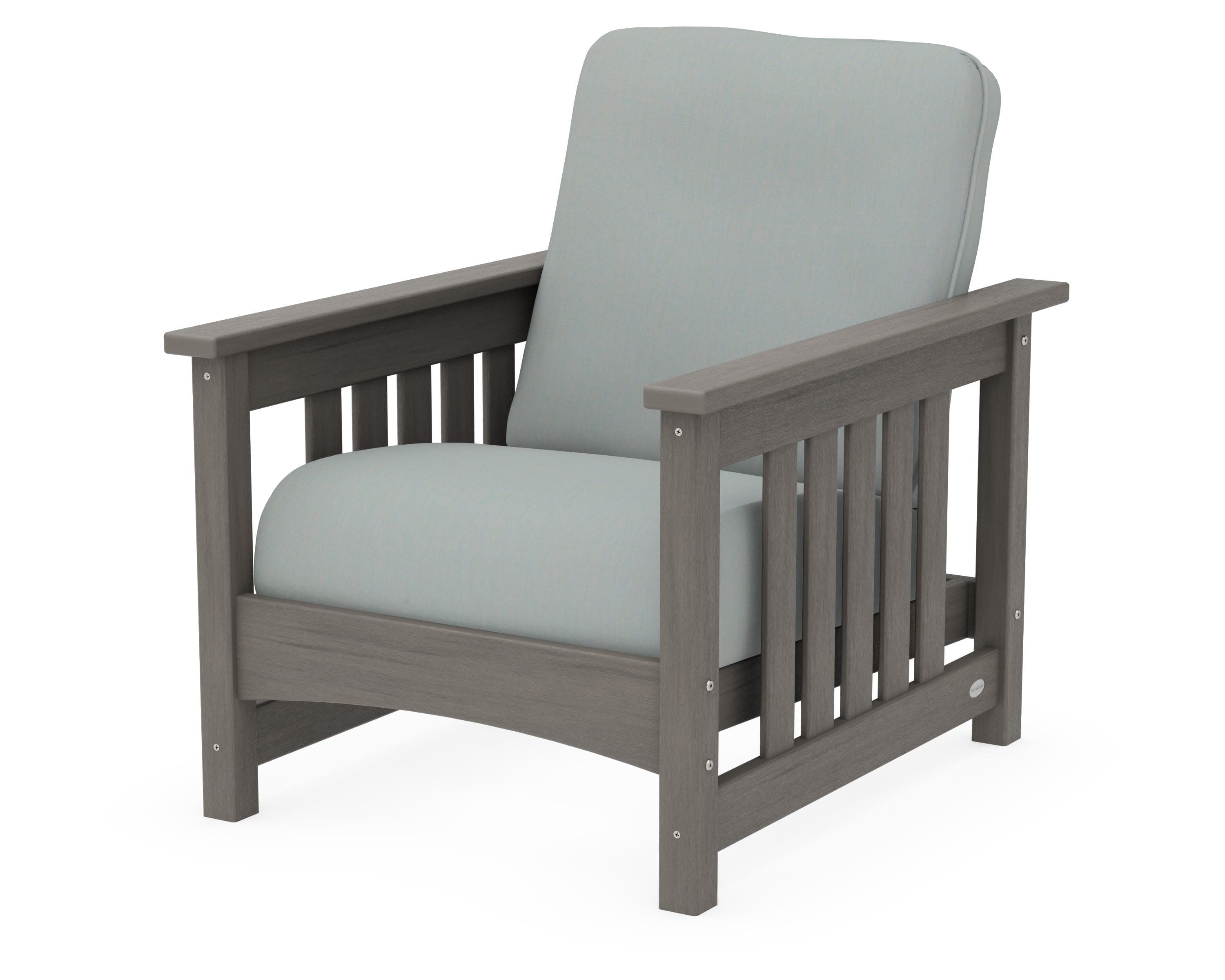 Club Mission Chair in Driftwood / Spa