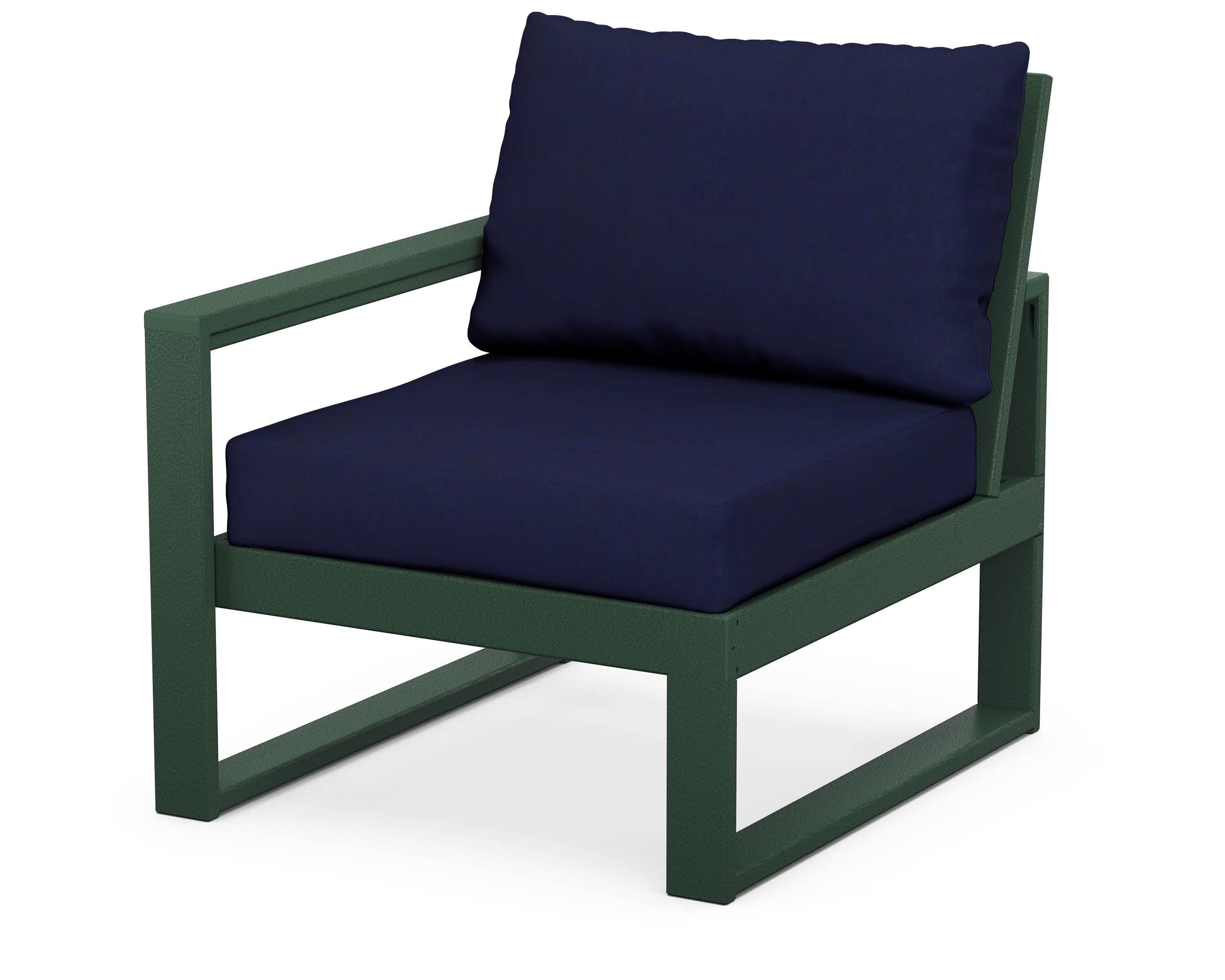 EDGE Modular Left Arm Chair in Green / Navy