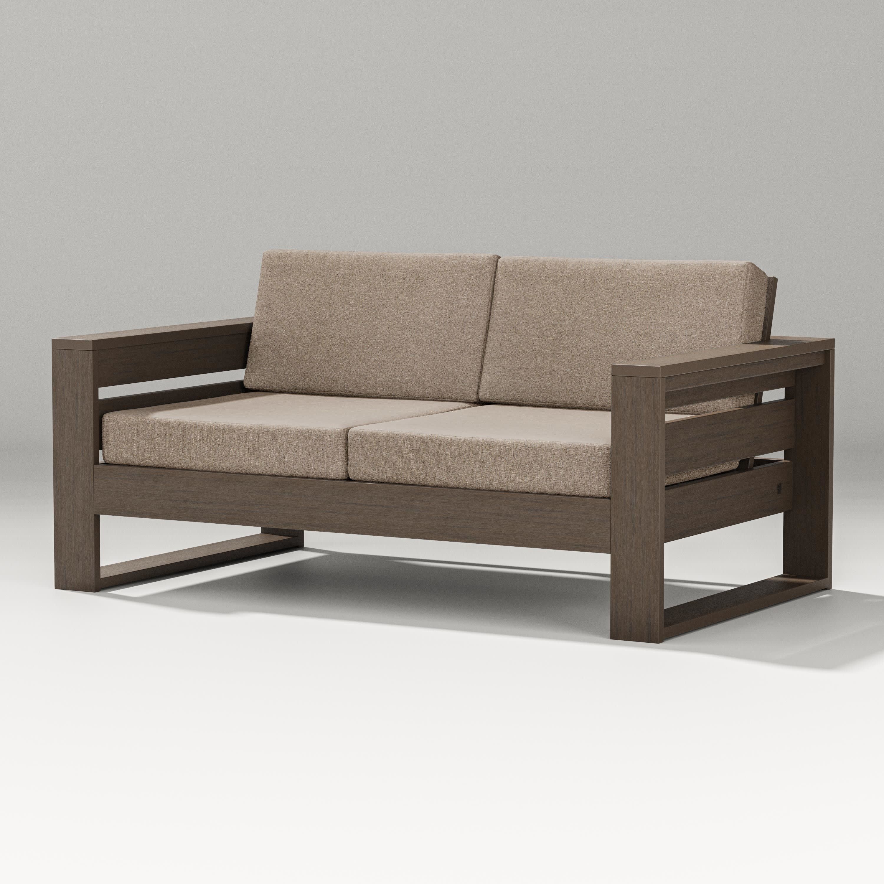 Latitude Loveseat in Kona / Spiced Burlap