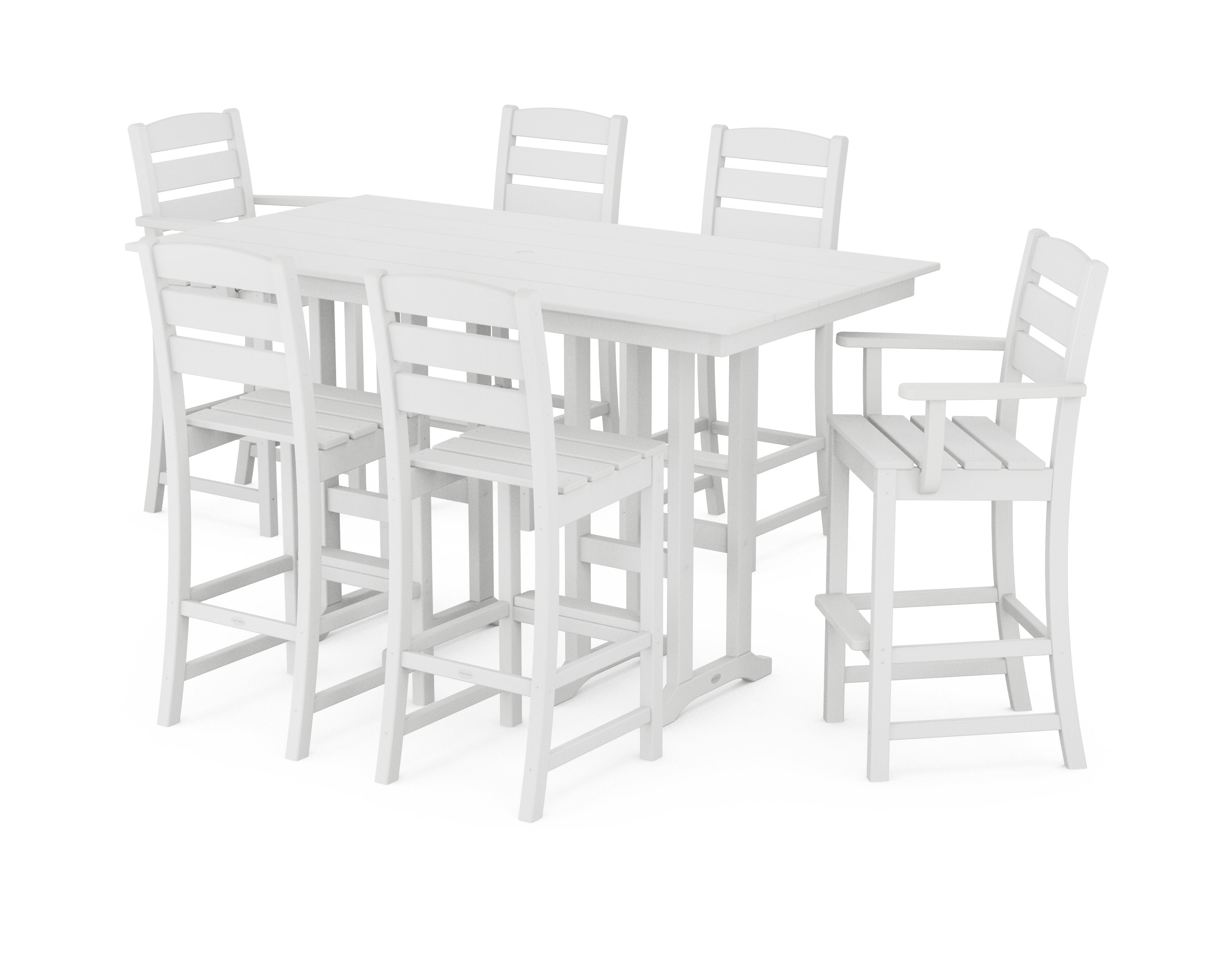 Lakeside 7-Piece Bar Set in White