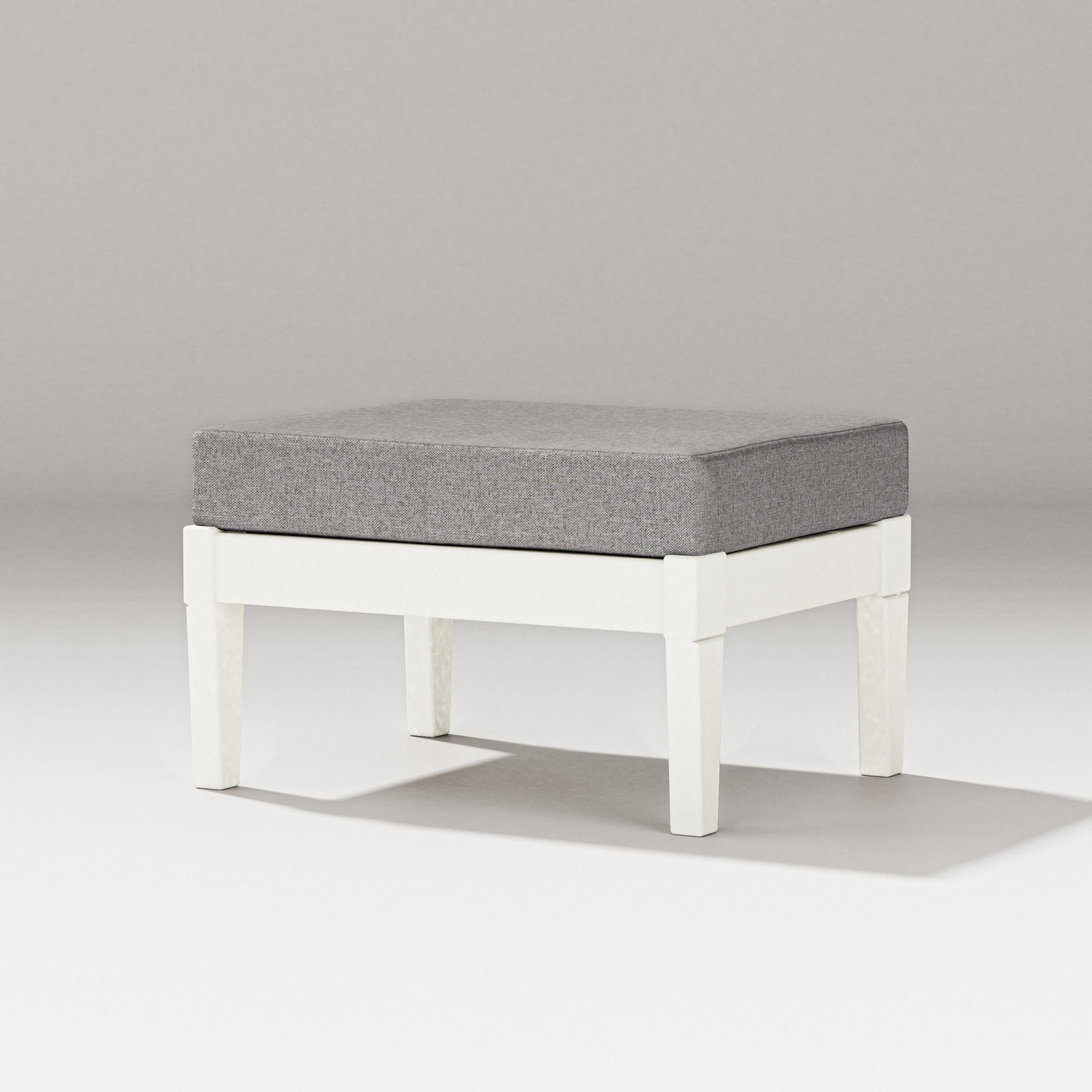 Estate Lounge Ottoman in Vintage White / Grey Mist
