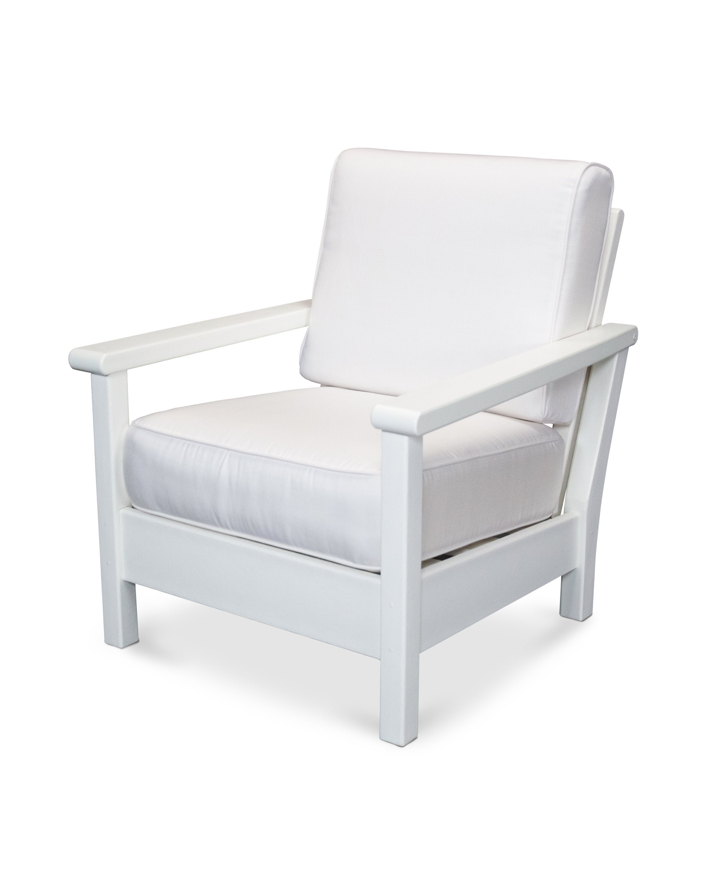 Harbour Deep Seating Chair in White / Natural