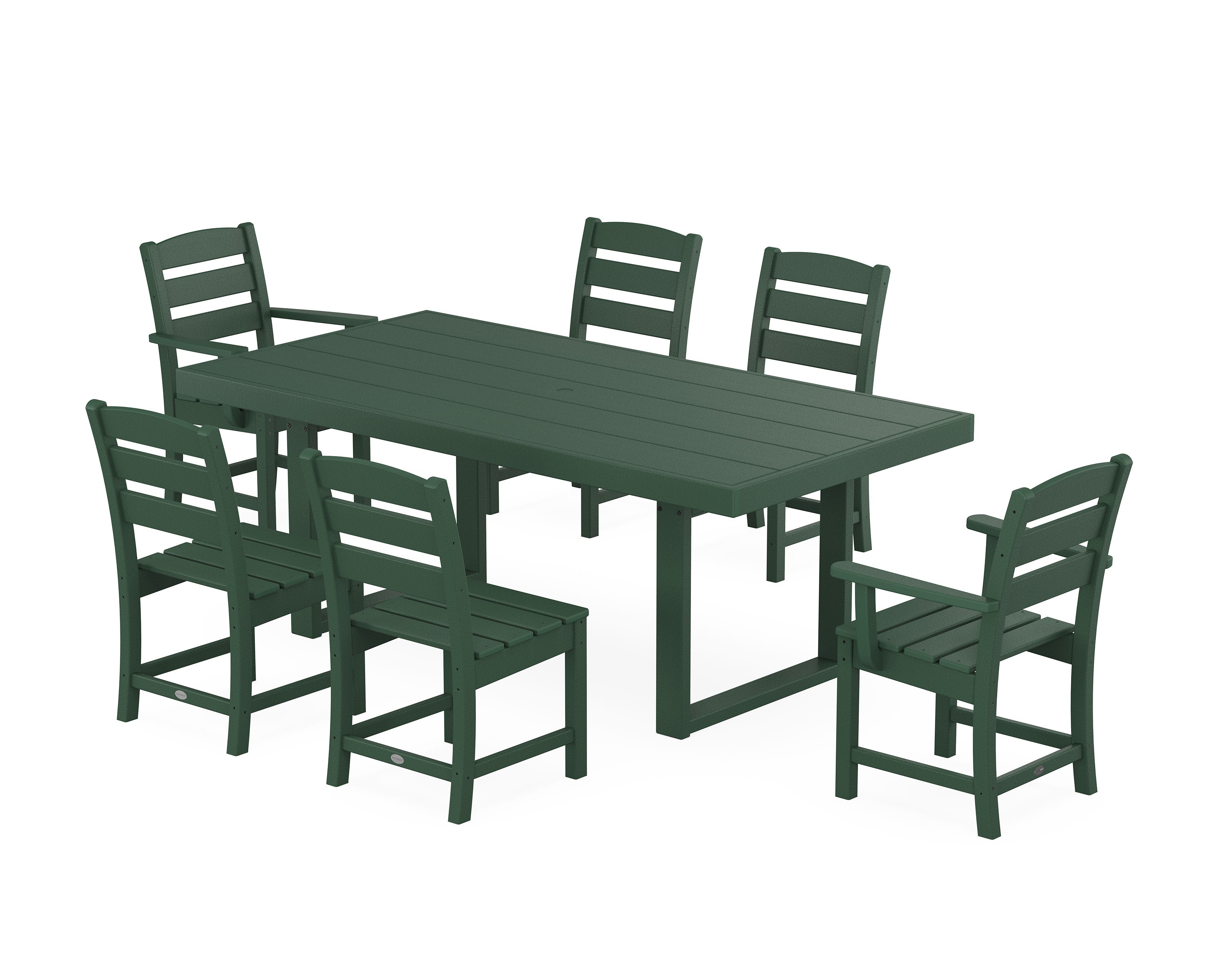Lakeside 7-Piece Dining Set in Green
