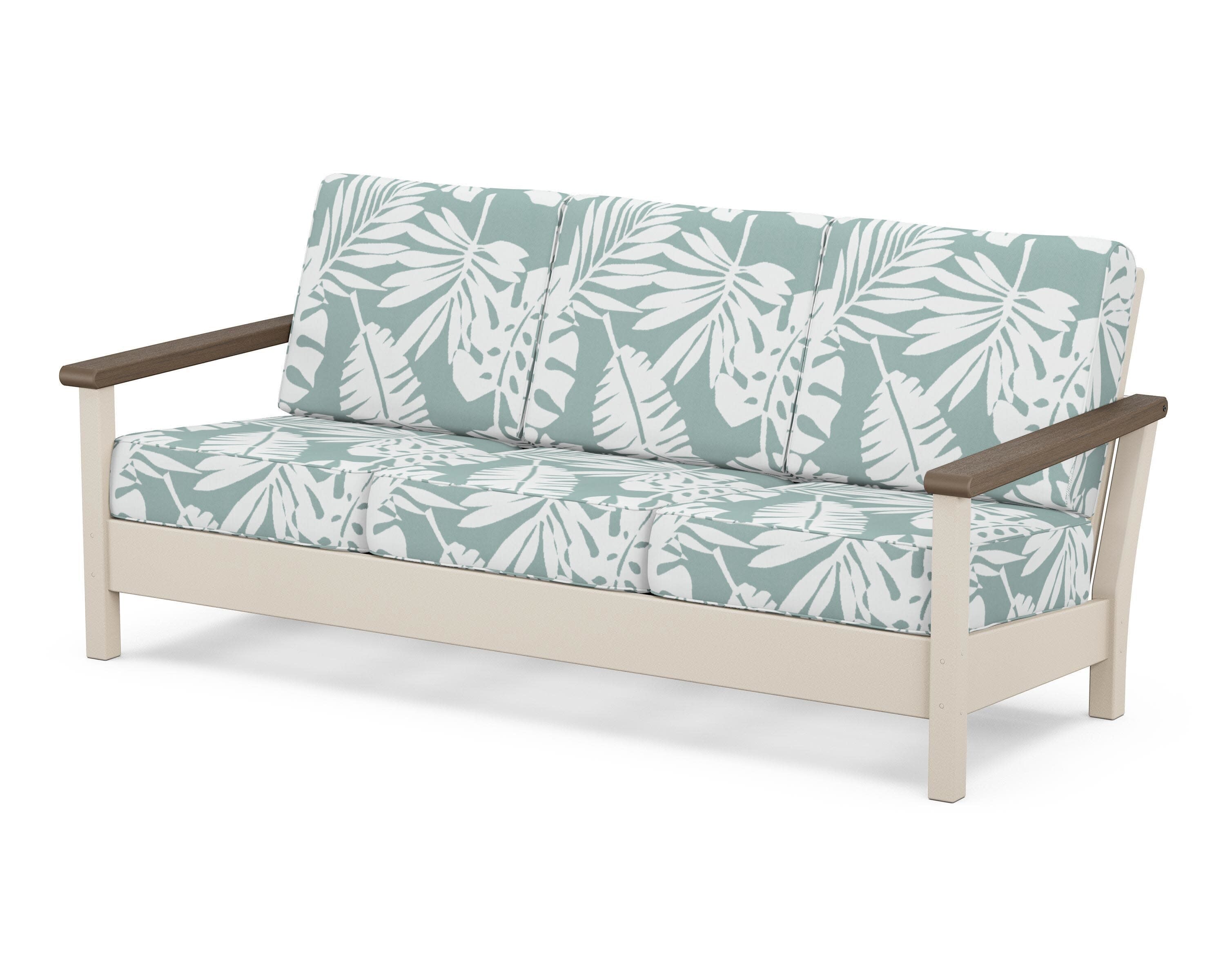 Harbour Deep Seating Sofa in Sand / Kona / Leaf Glacier Spa