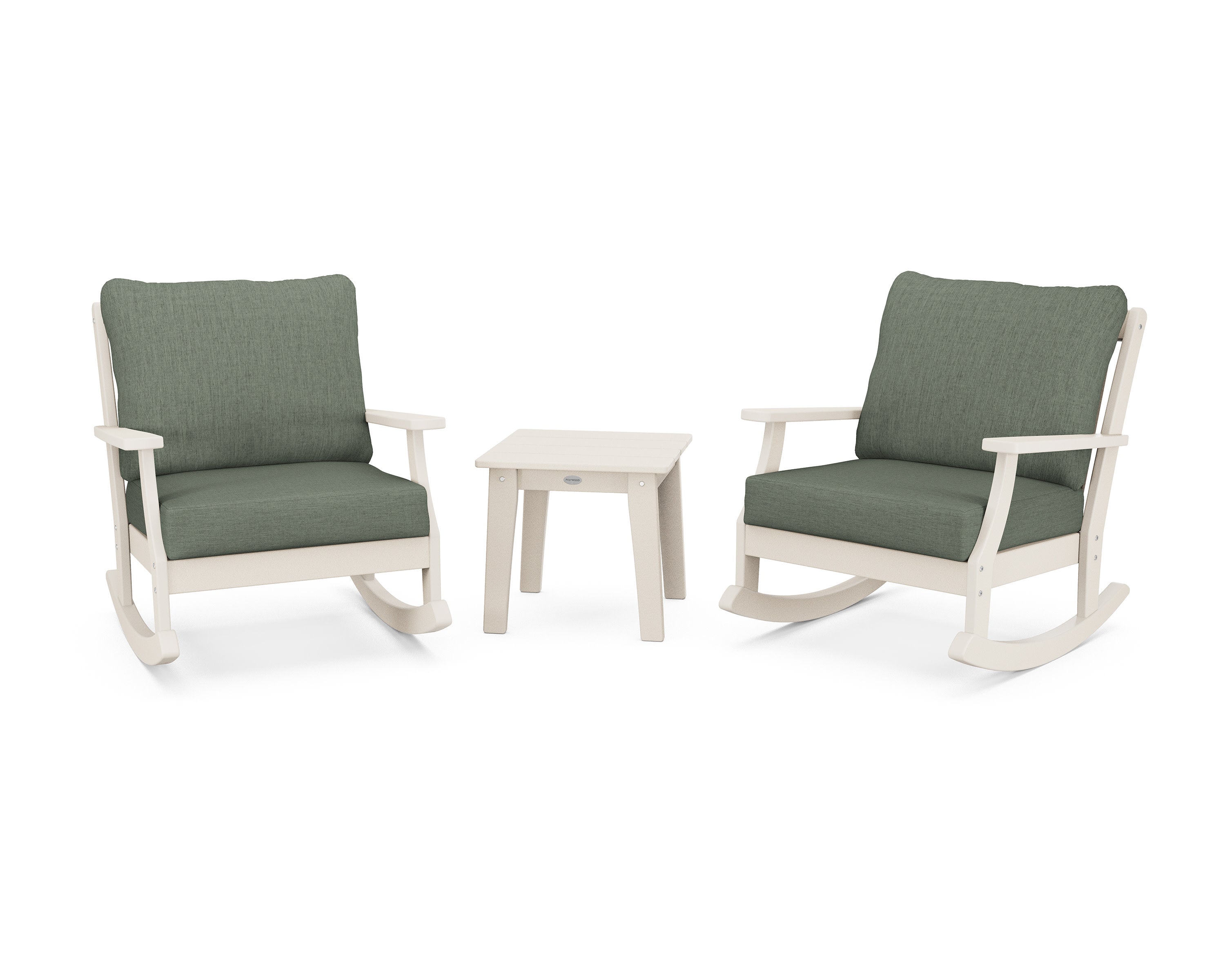 Braxton 3-Piece Deep Seating Rocker Set in Sand / Cast Sage