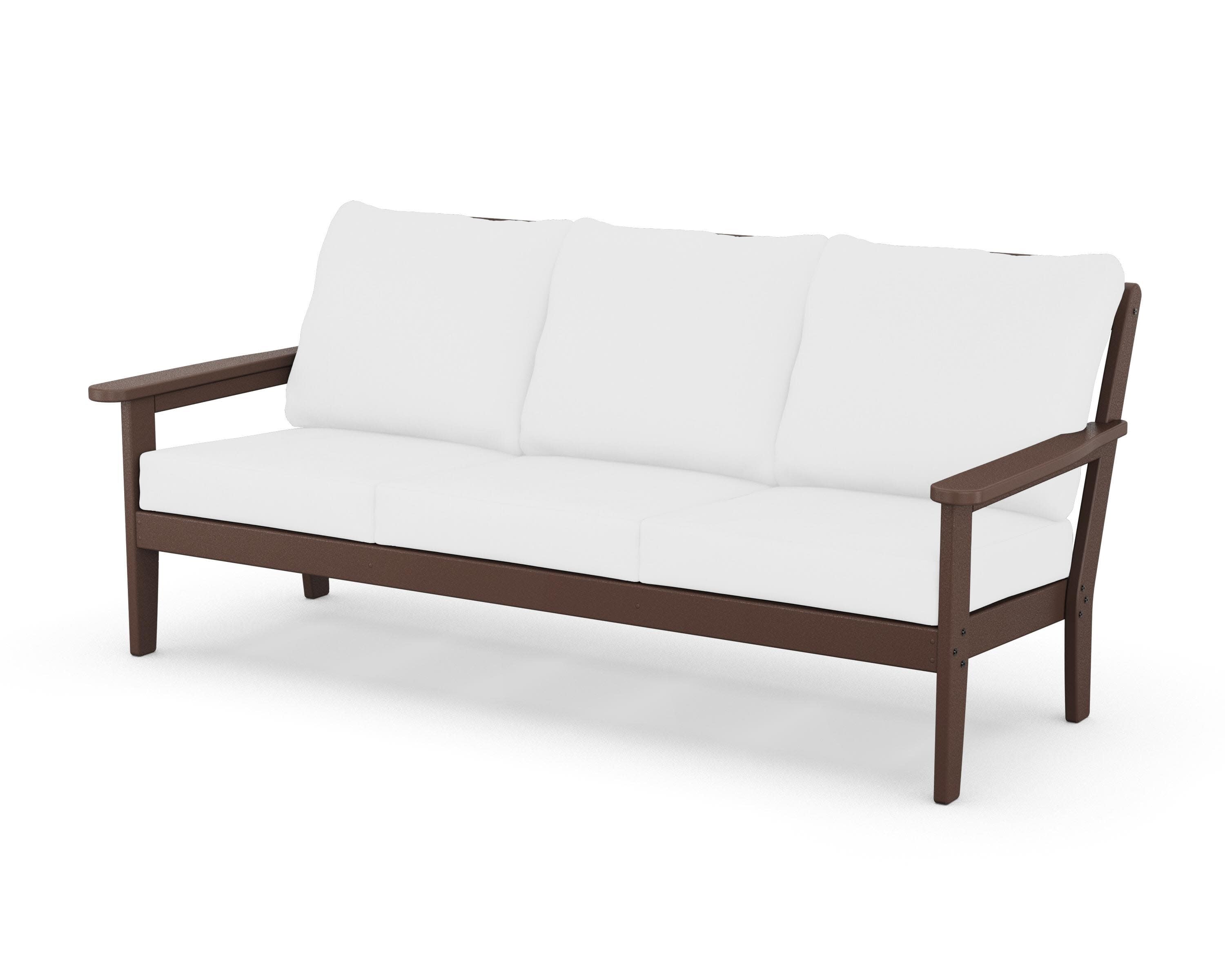 Cottage Deep Seating Sofa in Mahogany / Natural