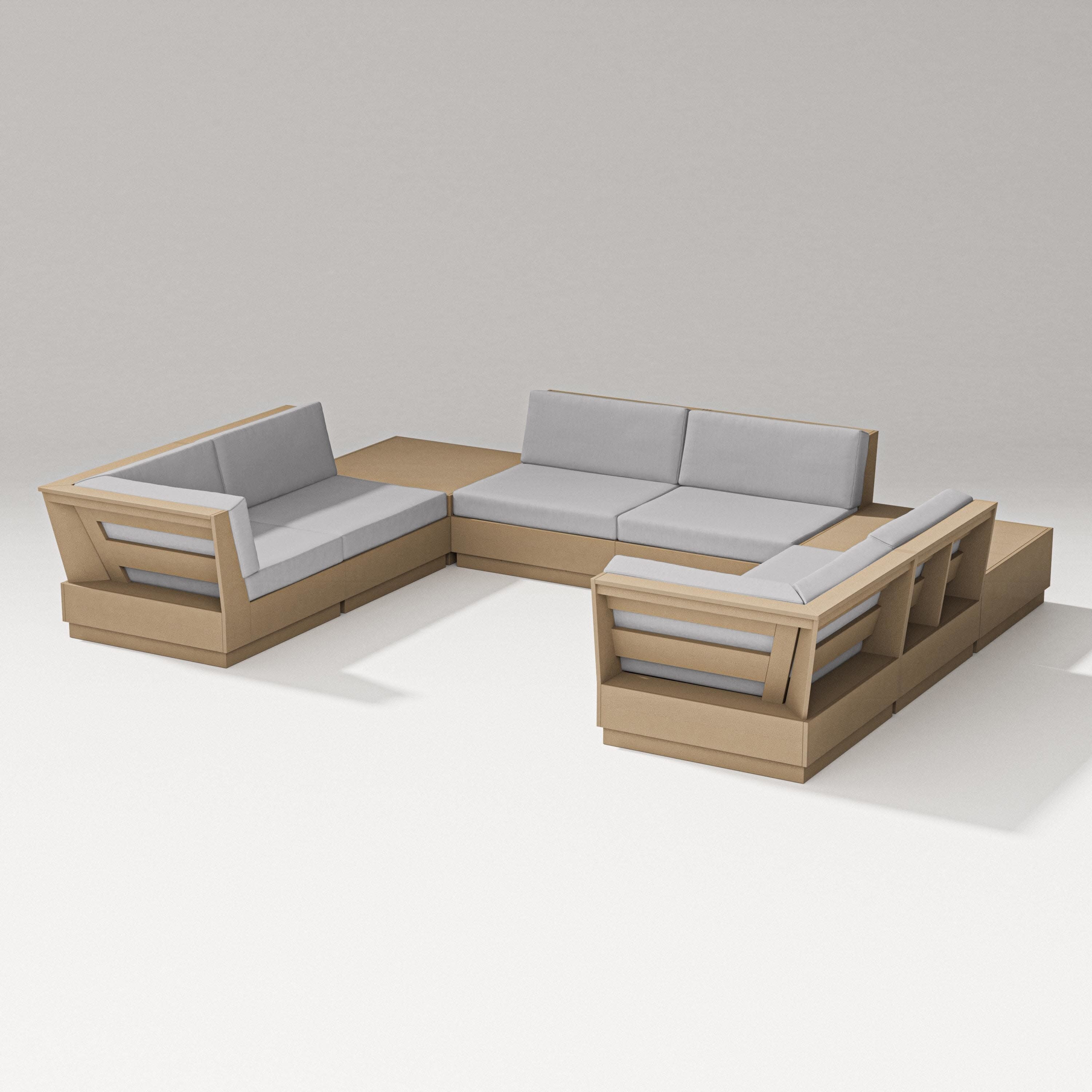 Elevate 8-Piece U-Shaped Sectional in Vintage Sahara / Granite