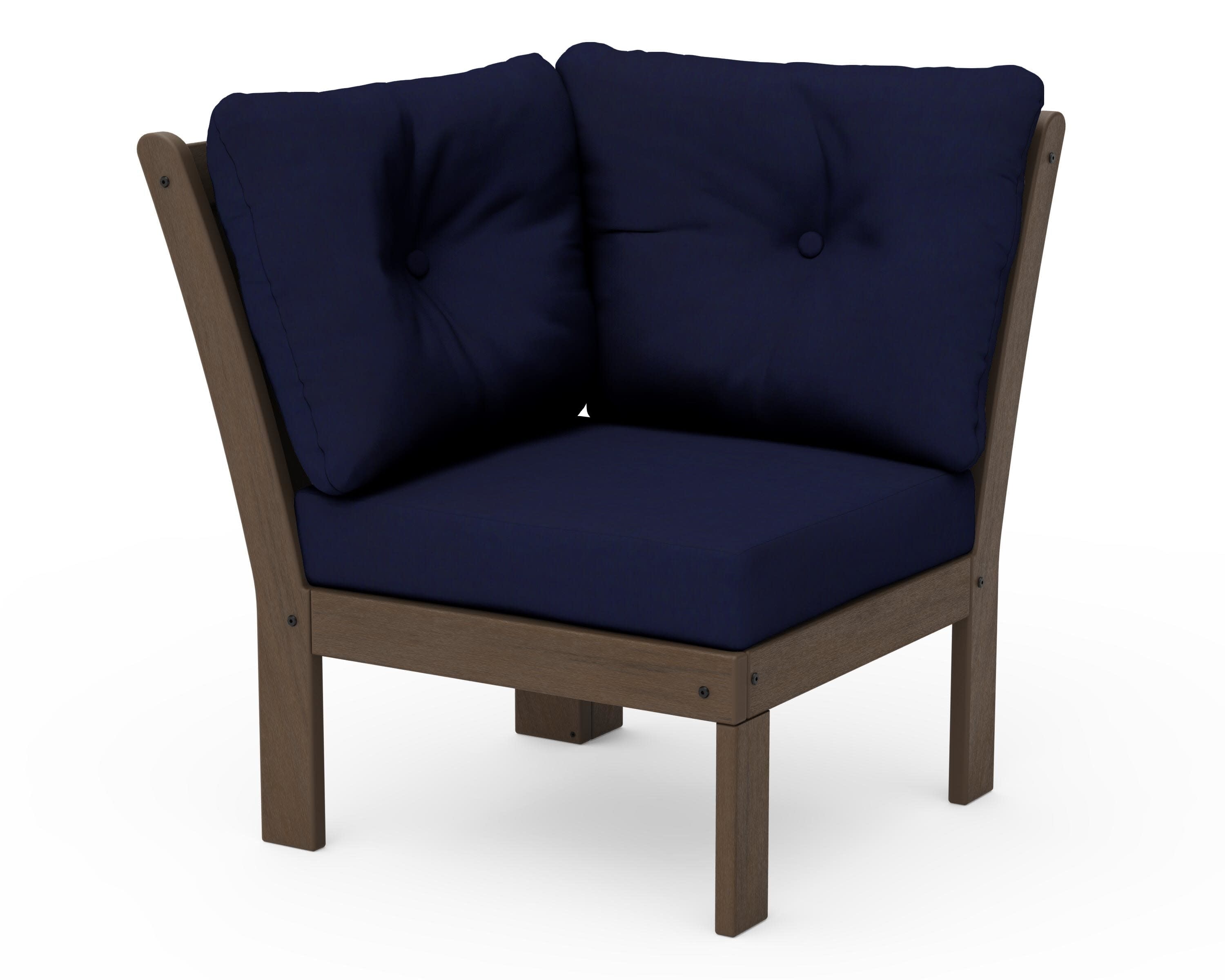 Vineyard Modular Corner Chair in Kona / Navy