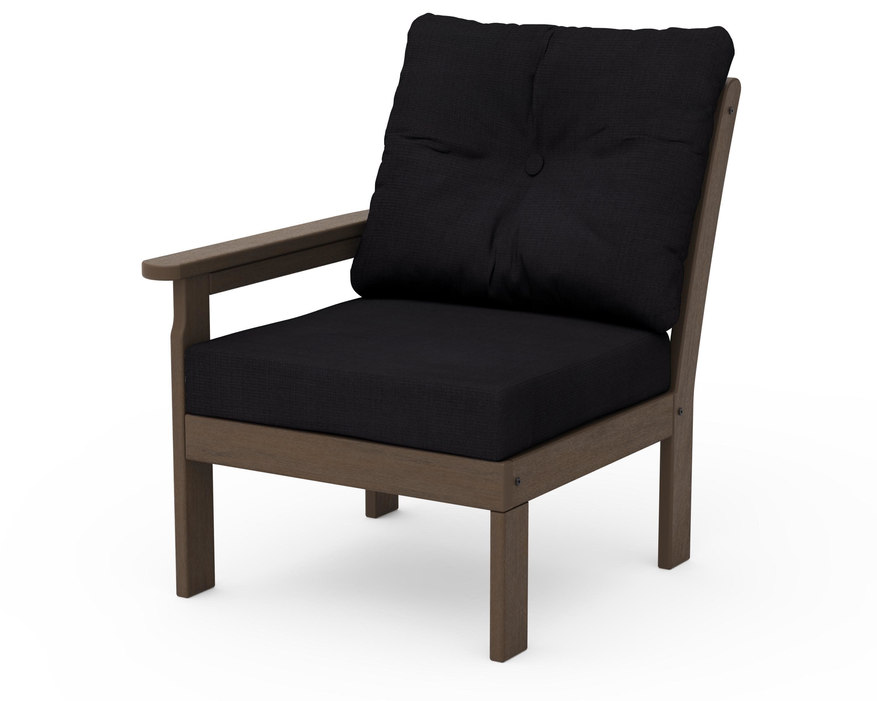 Vineyard Modular Left Arm Chair in Kona / Midnight Linen