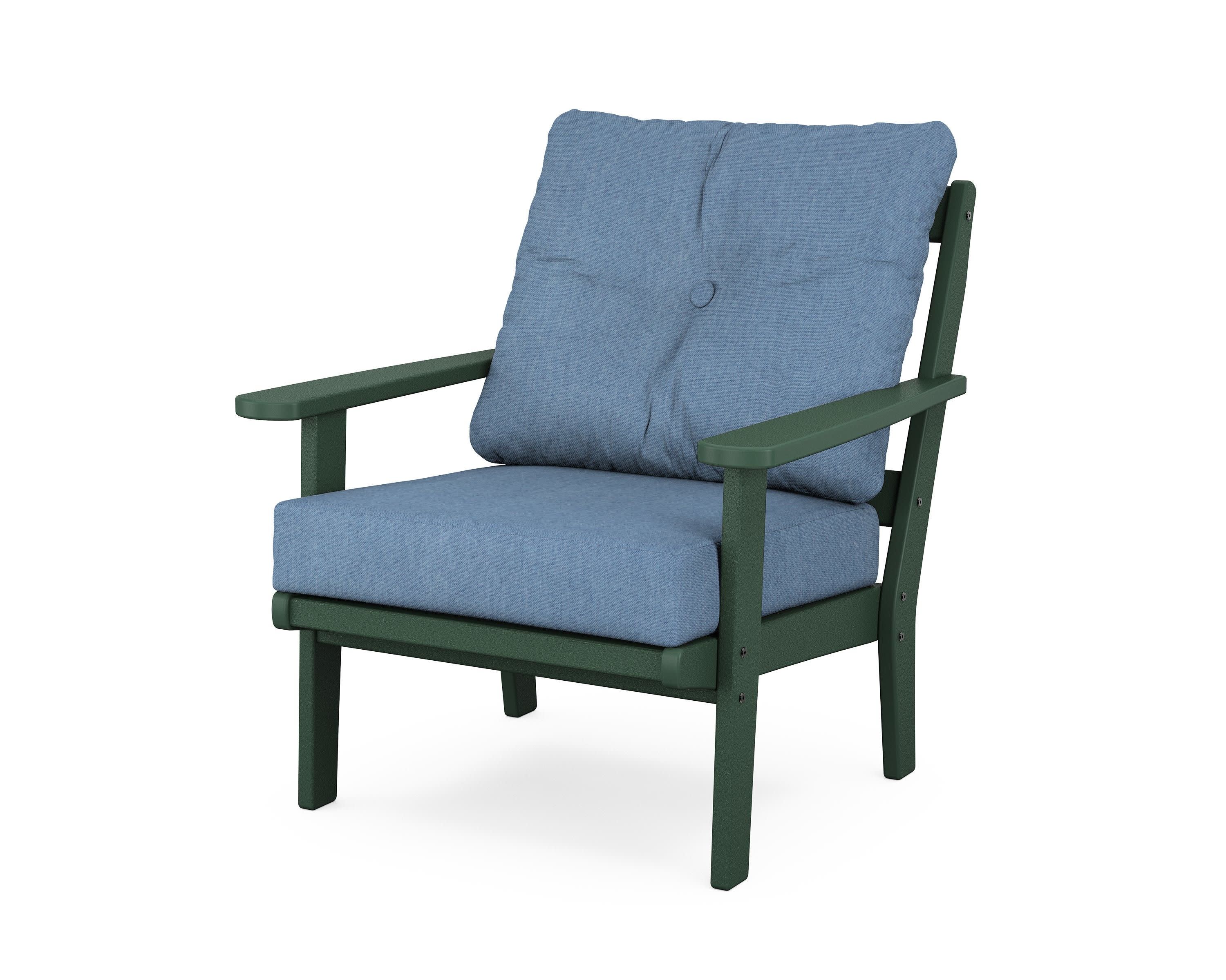 Mission Deep Seating Chair in Green / Sky Blue