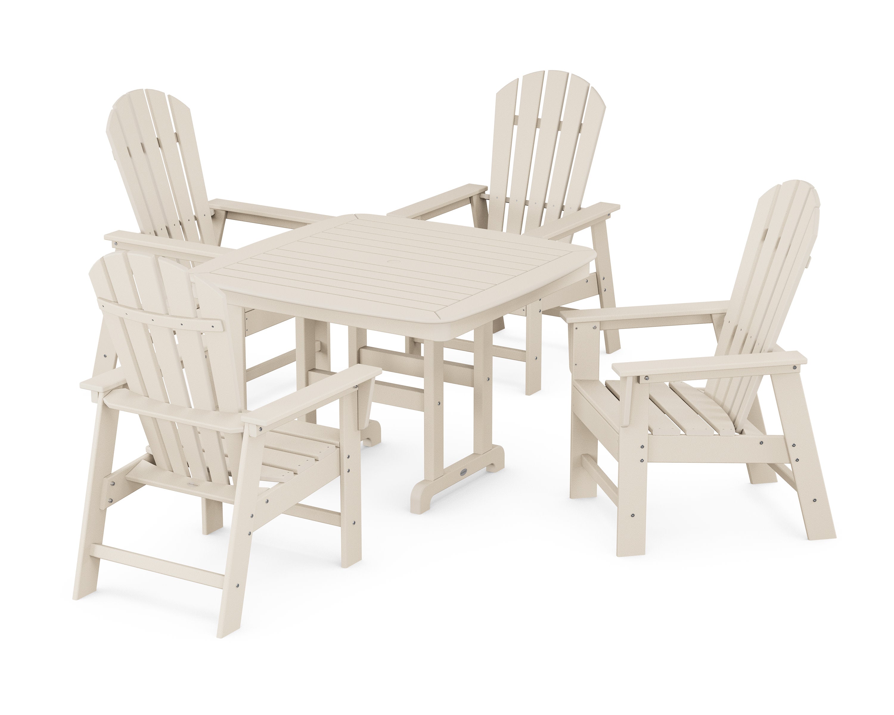 South Beach 5-Piece Dining Set with Trestle Legs in Sand
