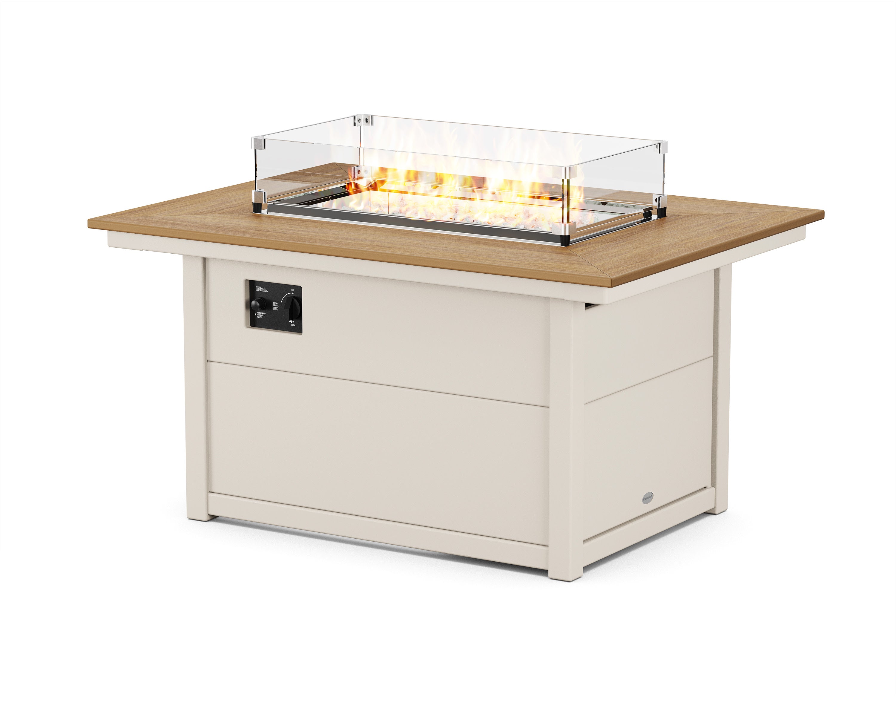 Rectangle 34" X 46" Fire Pit Table in Sand / Natural