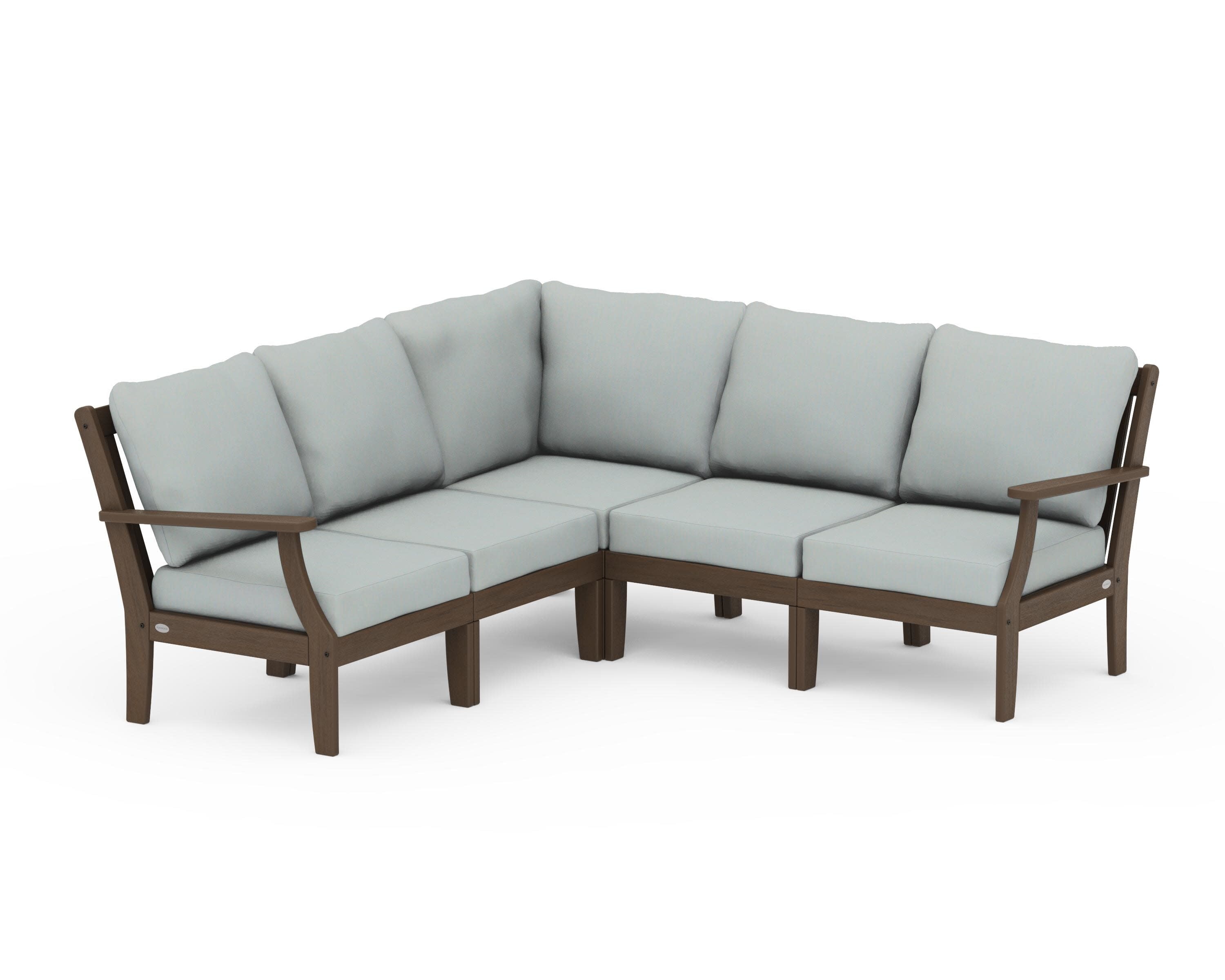 Braxton Modular 5-Piece Deep Seating Set in Kona / Spa