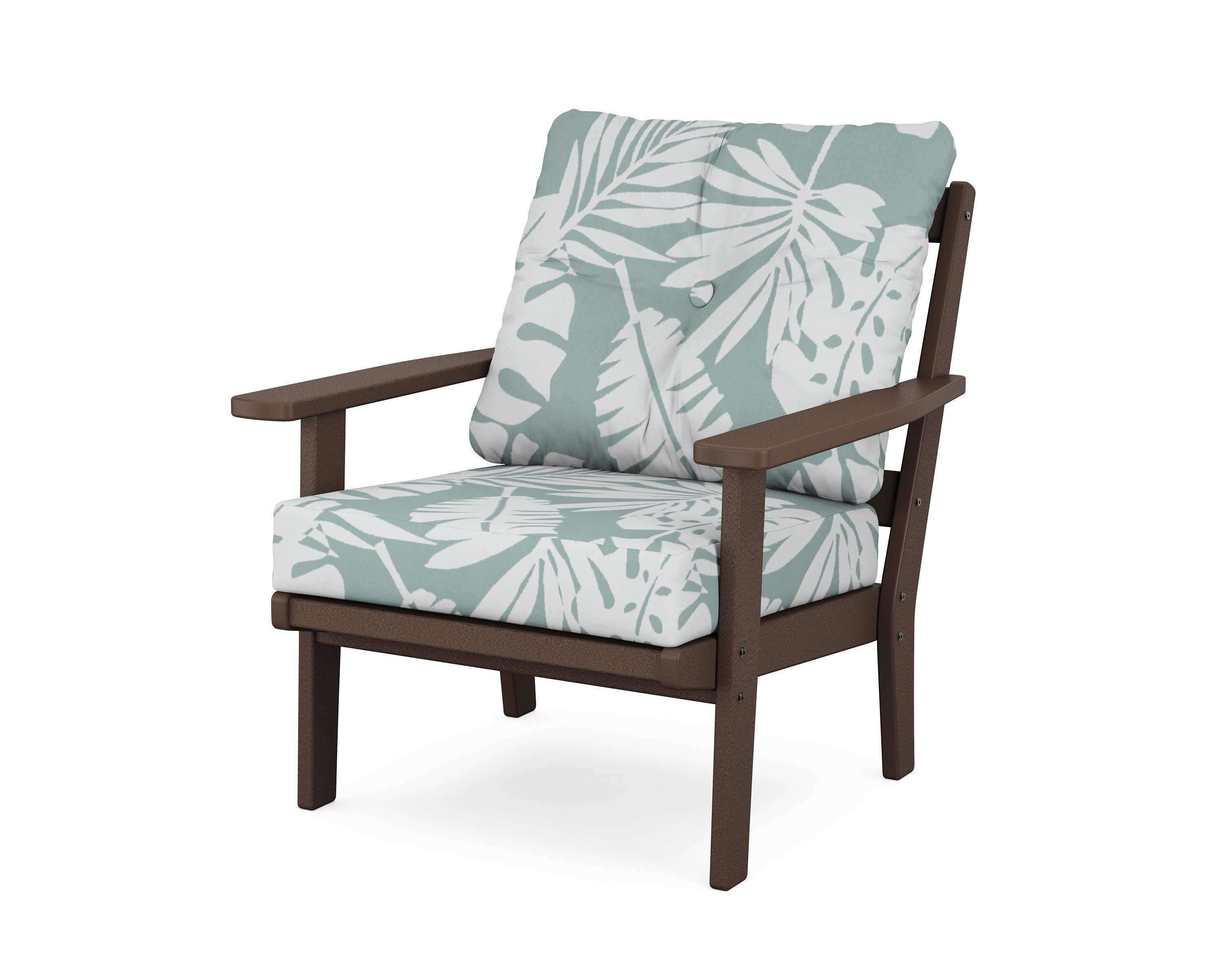 Oxford Deep Seating Chair in Mahogany / Leaf Glacier Spa