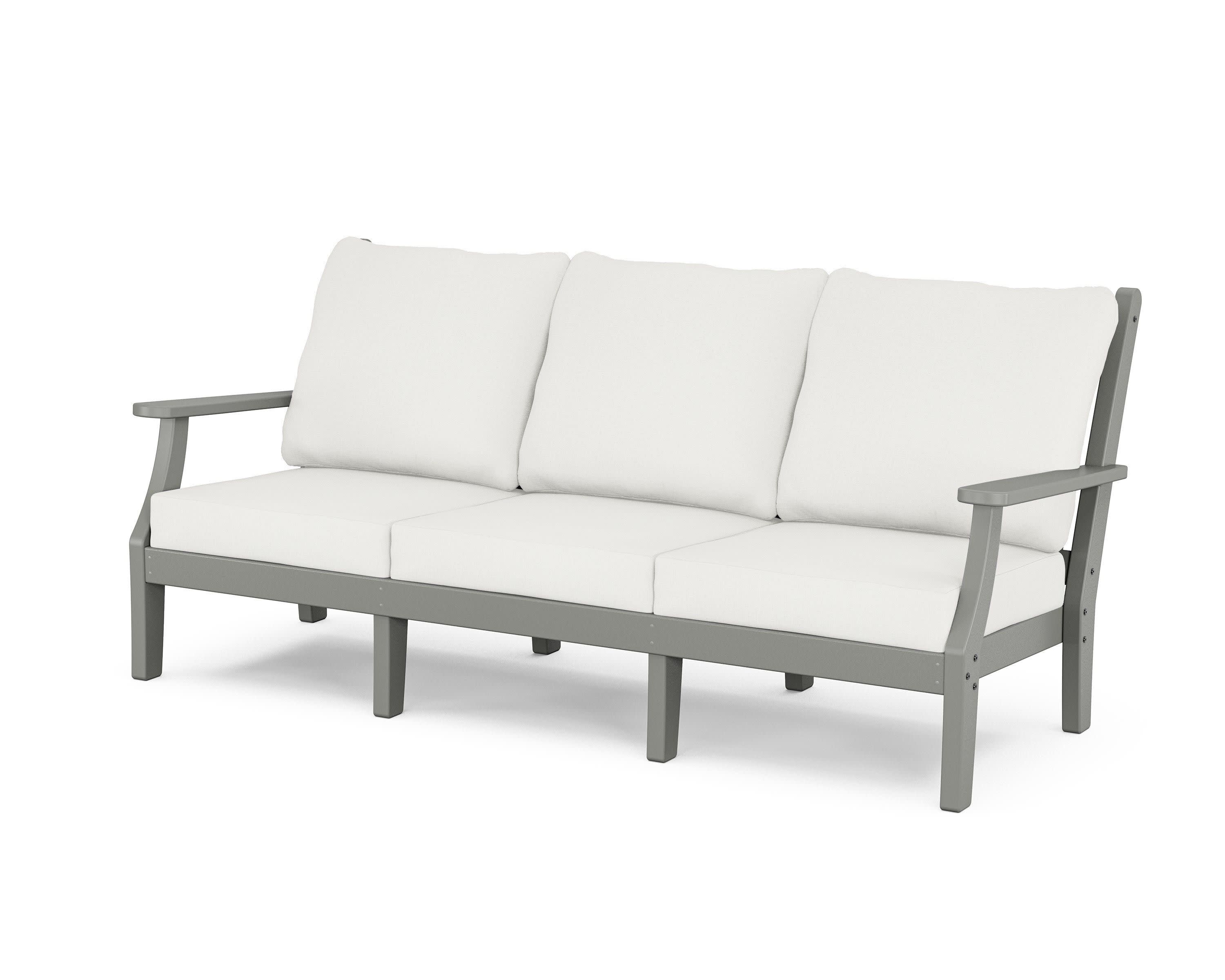 Wovendale Deep Seating Sofa in Slate Grey / Natural Linen